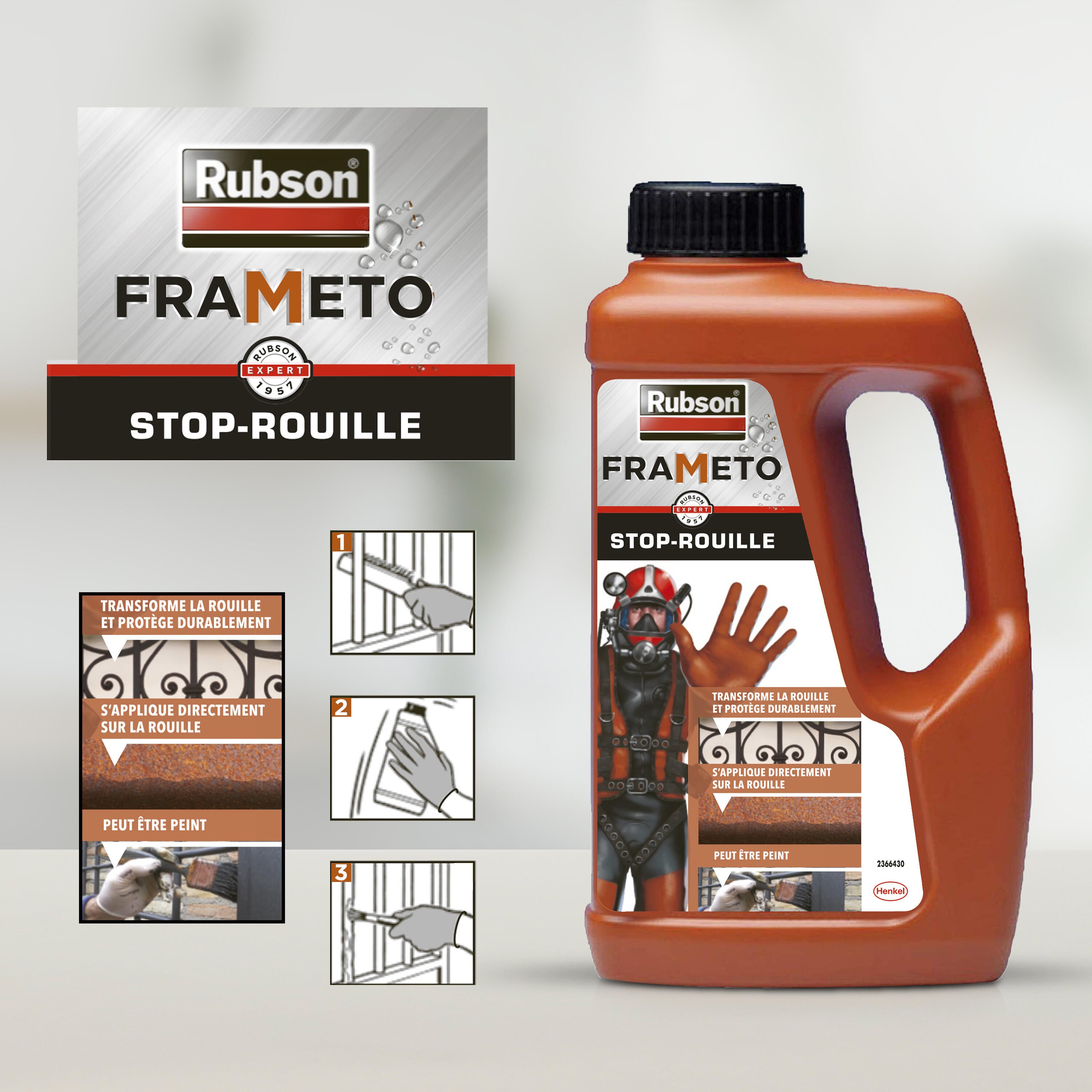 Protection antirouille intérieur / extérieur Frameto RUBSON, noir, 0.09 l - 3