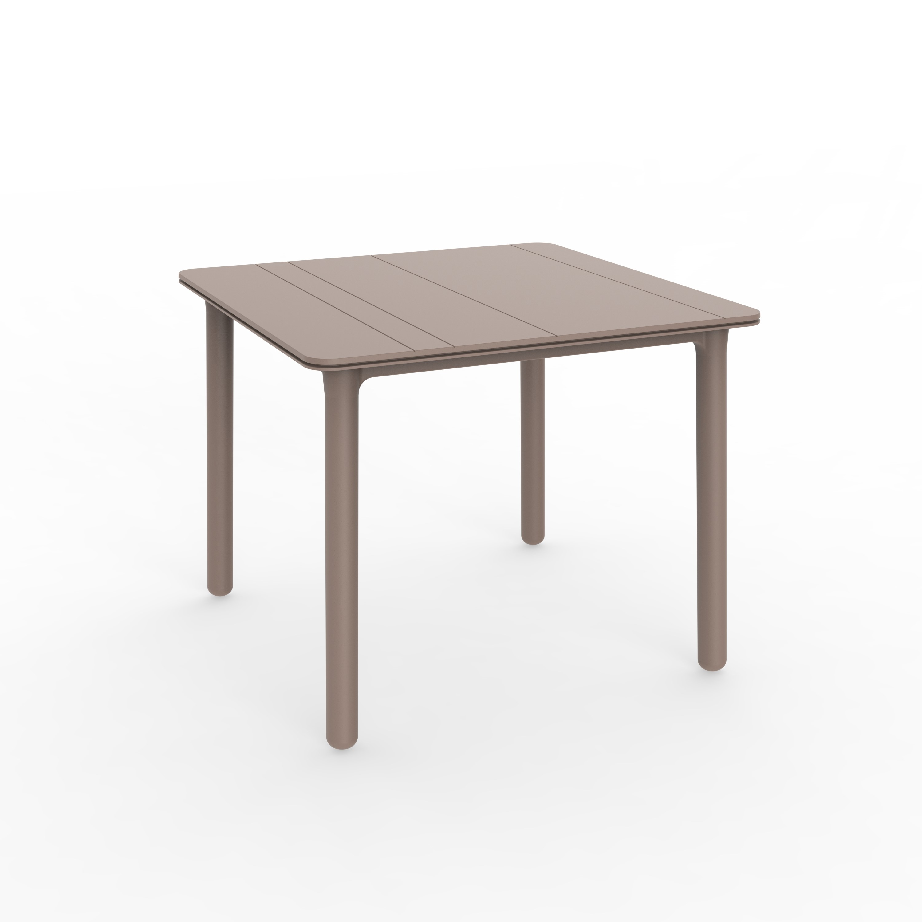 Mesa de jardín de polipropileno reciclado noa marrón de 90x74x90 cm