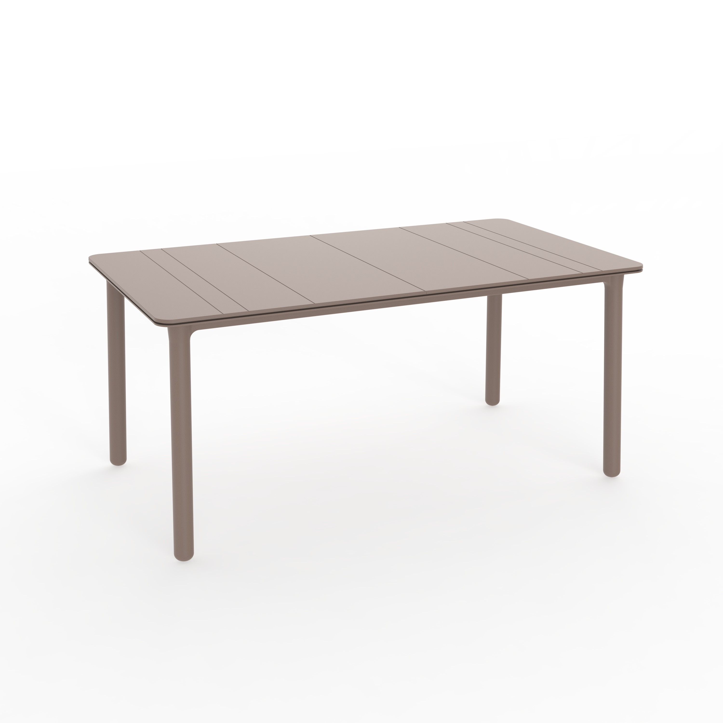 Mesa de jardín de polipropileno reciclado noa marrón de 90x74x160 cm