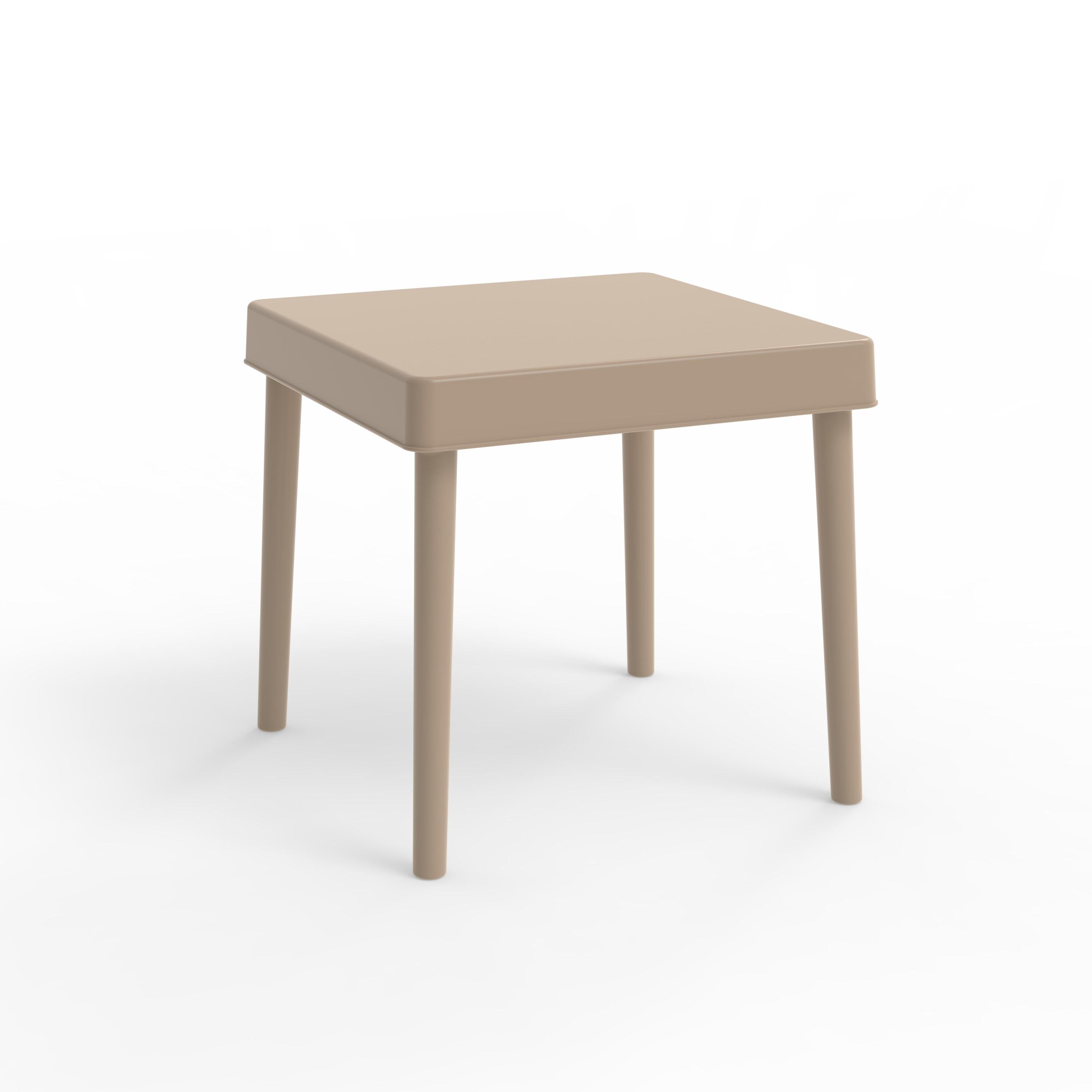 Mesa auxiliar de jardín de polipropileno alba arena de 50x48x50 cm