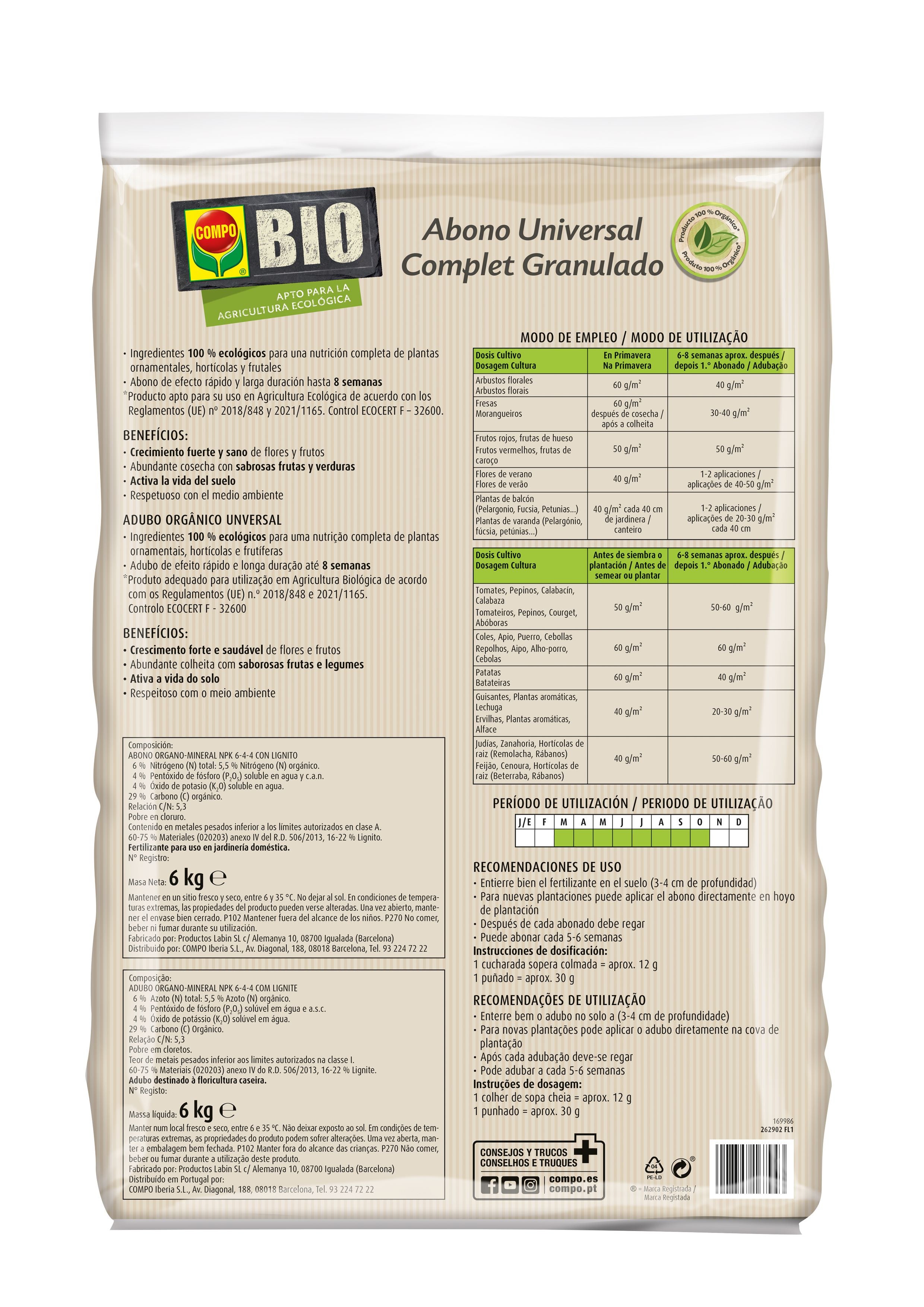 Abono granulado 5+1 kg COMPO - 2