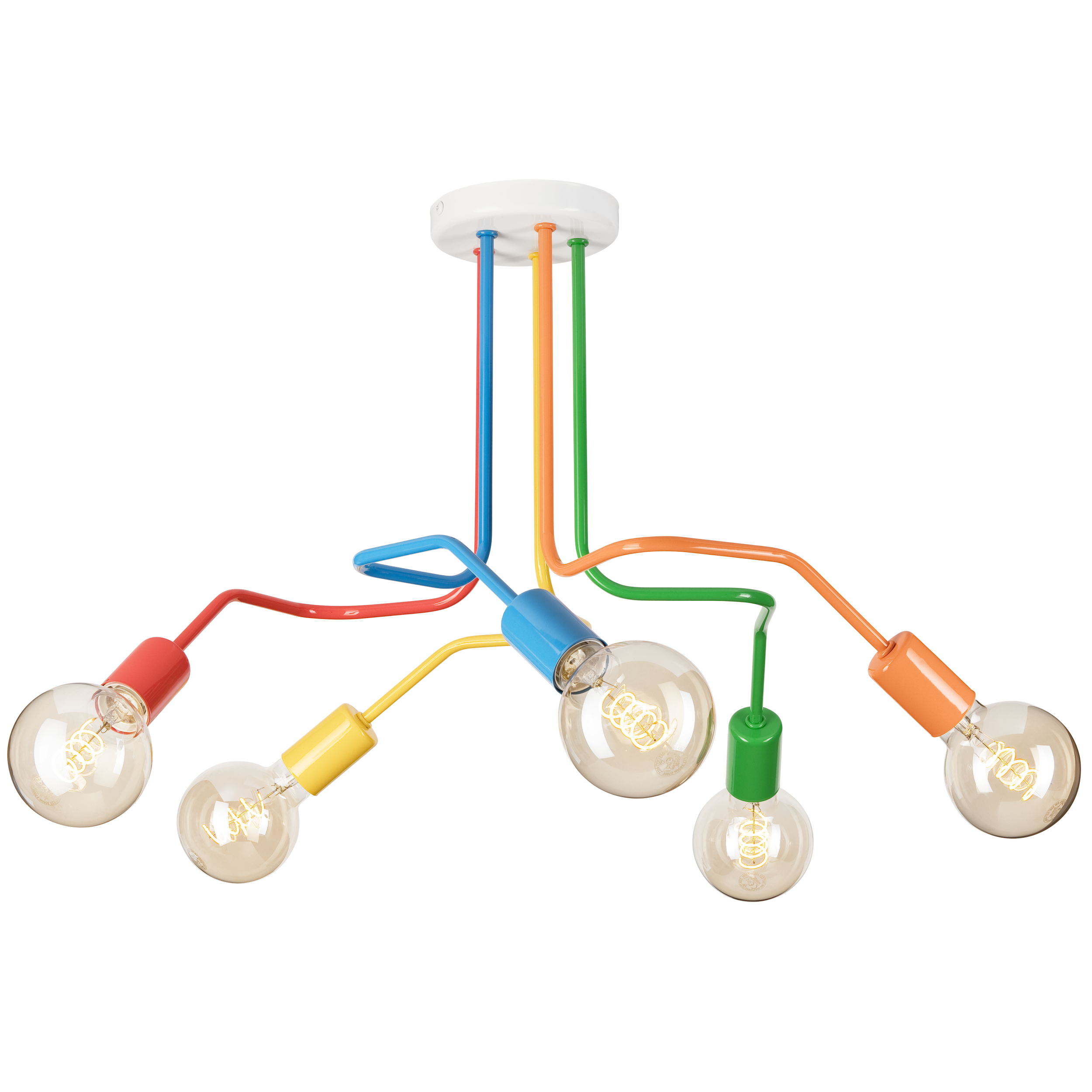 Lampa wisząca Domino multikolor 5 x E27 Lamkur - 5