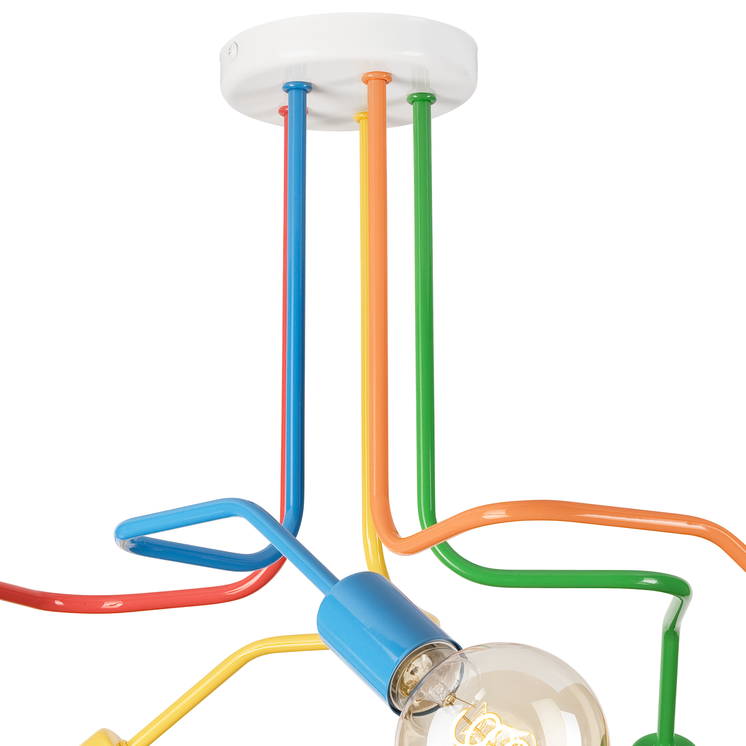 Lampa wisząca Domino multikolor 5 x E27 Lamkur - 6