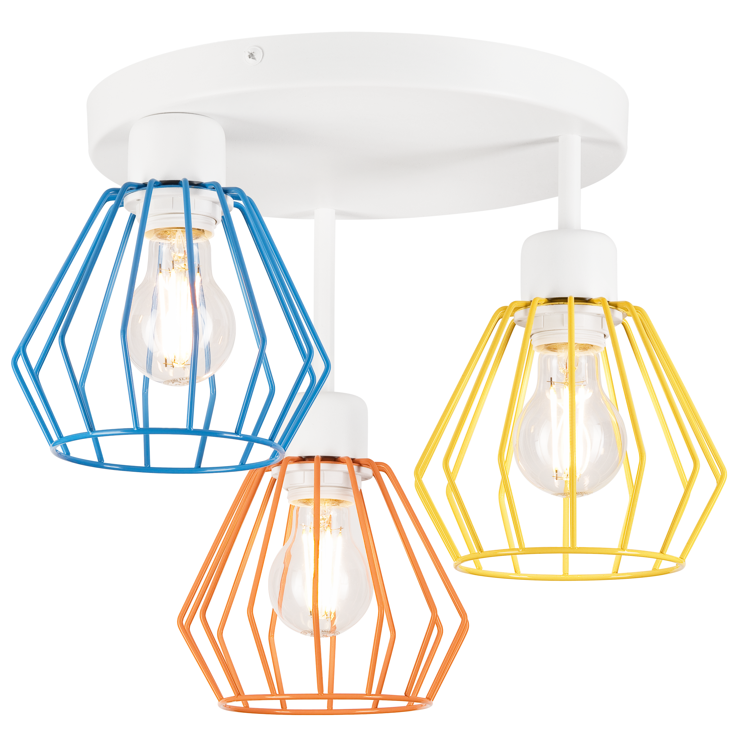 Lampa sufitowa Audrey multikolor 3 x E27 Lamkur - 5