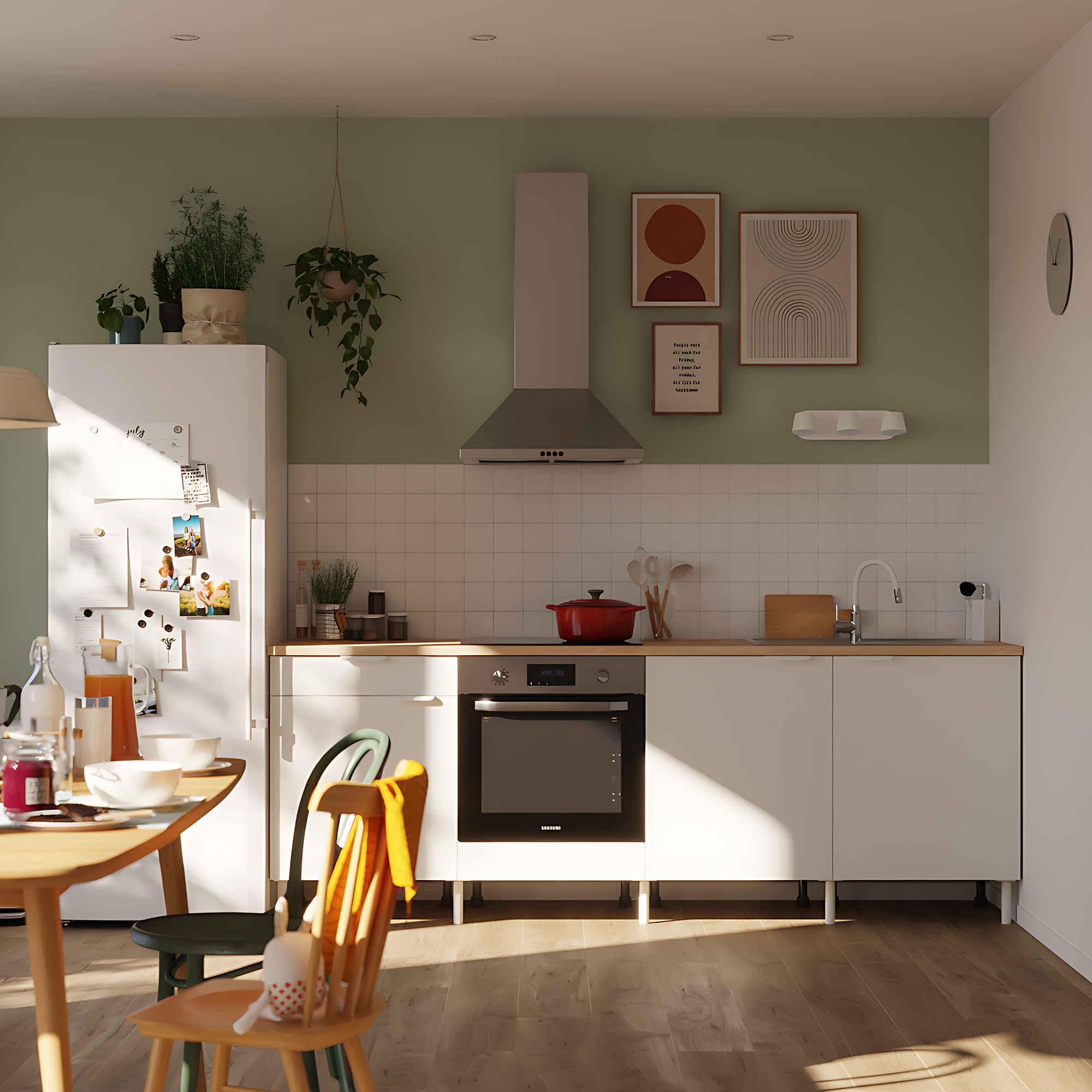 Cocina en kit eleki blanca 4 módulos bajos l.240 x h.87 x p.58 cm