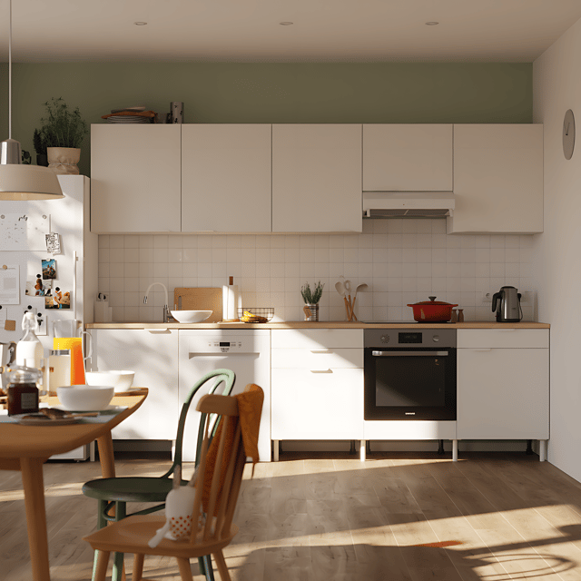 Cucina in kit DELINIA Eleki bianco 4 basi e 5 pensili L 300 cm