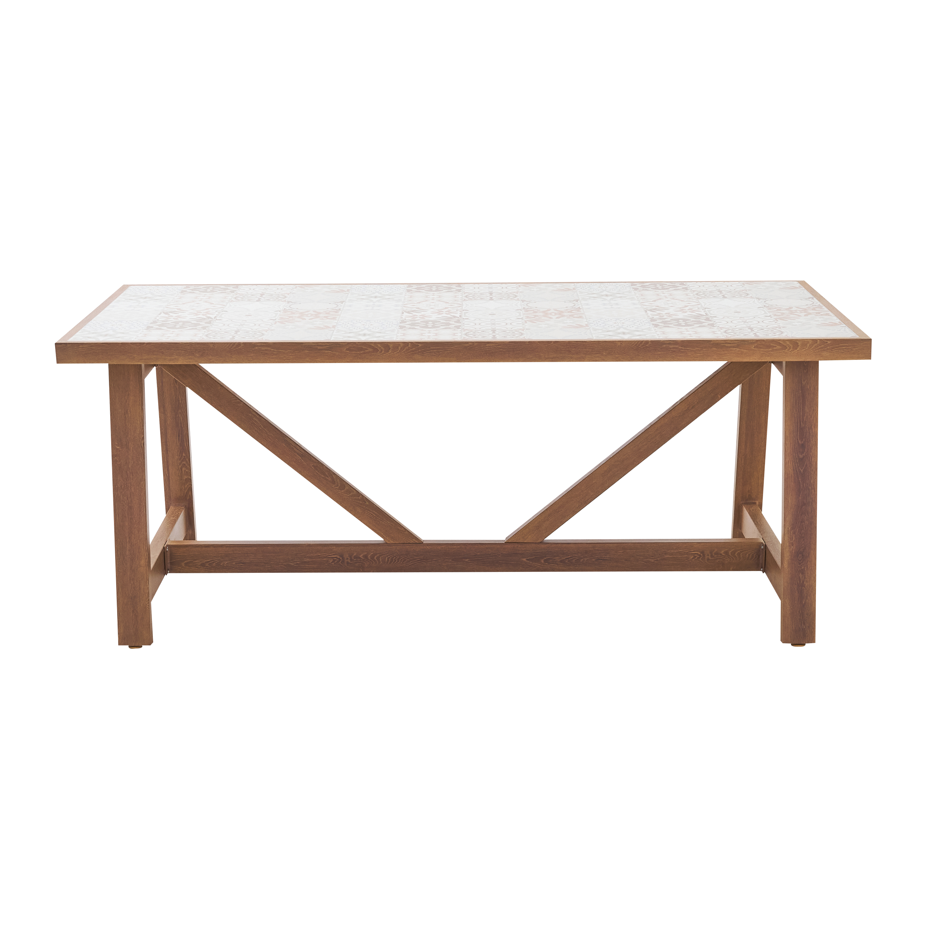 Mesa fixa imitação madeira com tampo cerâmico 187x96 cm Naterial Gaia - 2