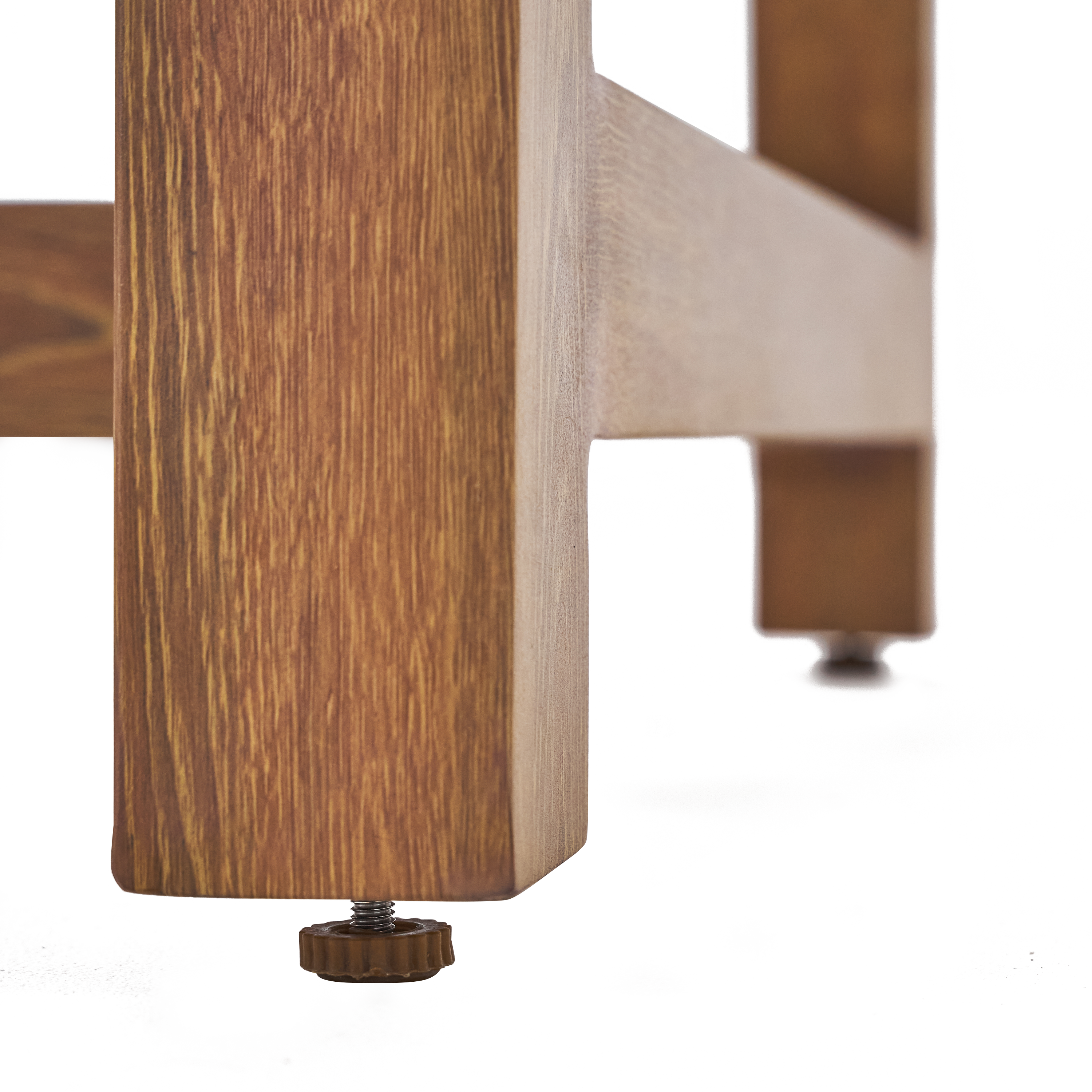 Mesa de jardín de comedor de aluminio Gaia marrón de 65.5x100x126 cm - 12