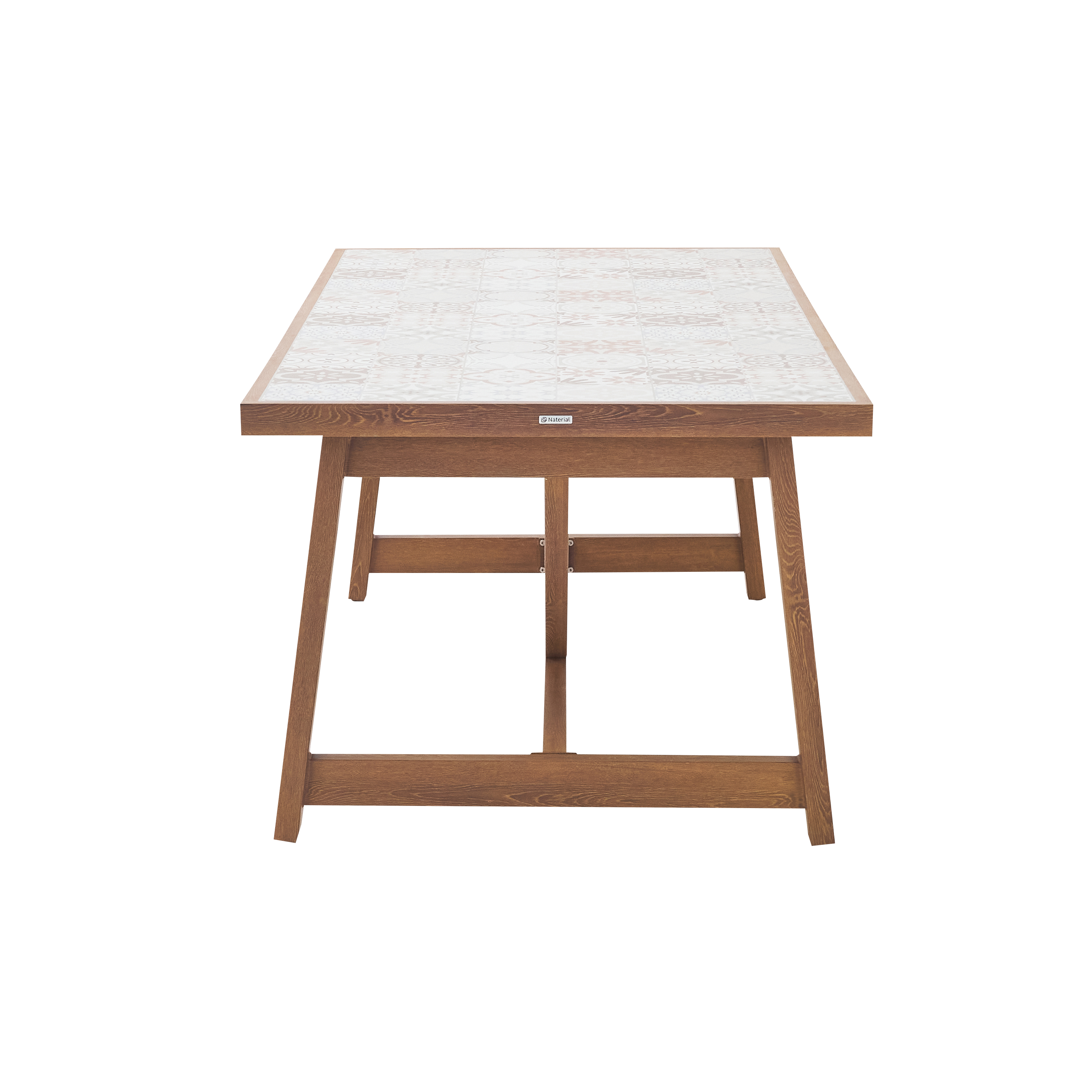 Mesa fixa imitação madeira com tampo cerâmico 187x96 cm Naterial Gaia - 3
