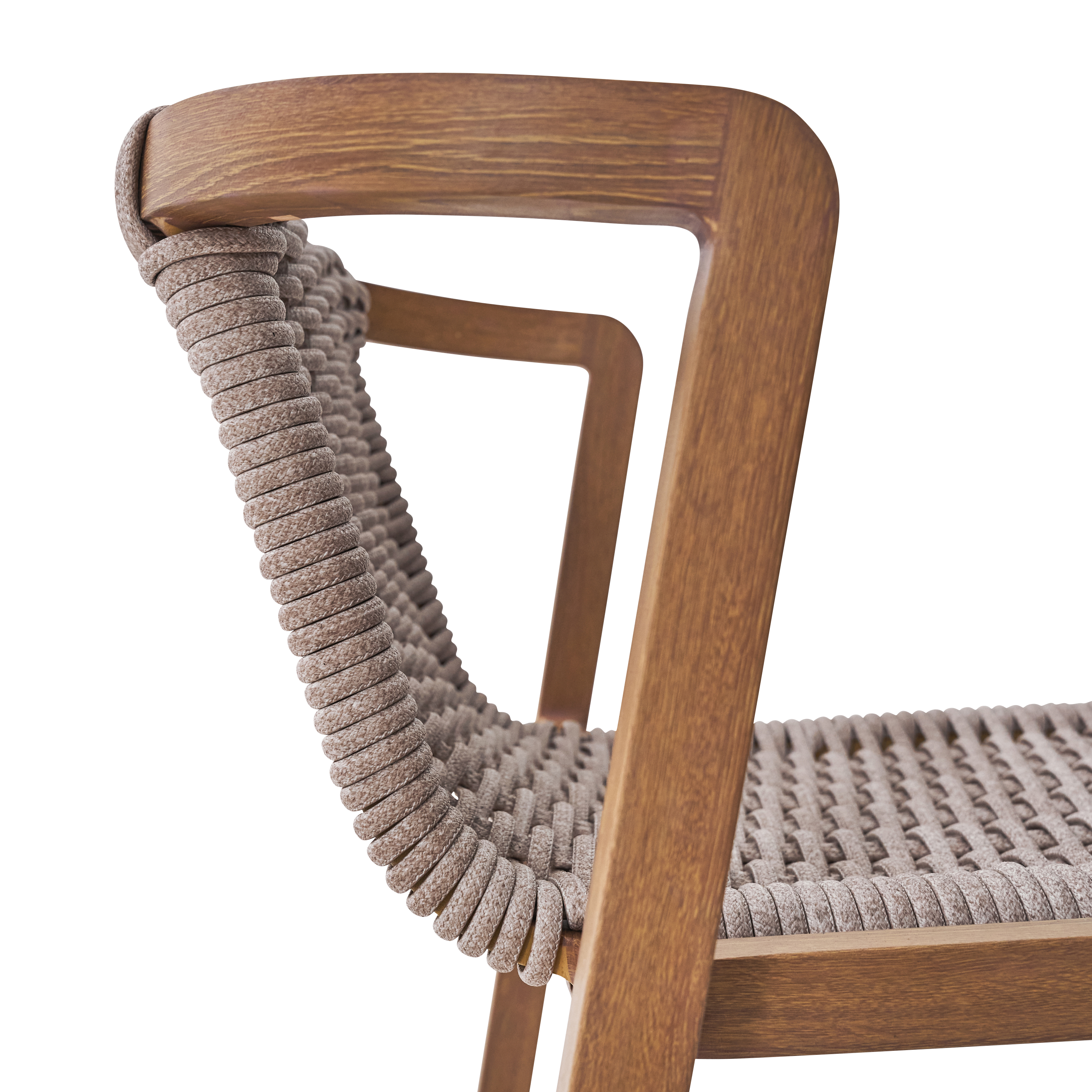 Chaise haute NATERIAL Gaia en aluminium et résine effet naturel - 12