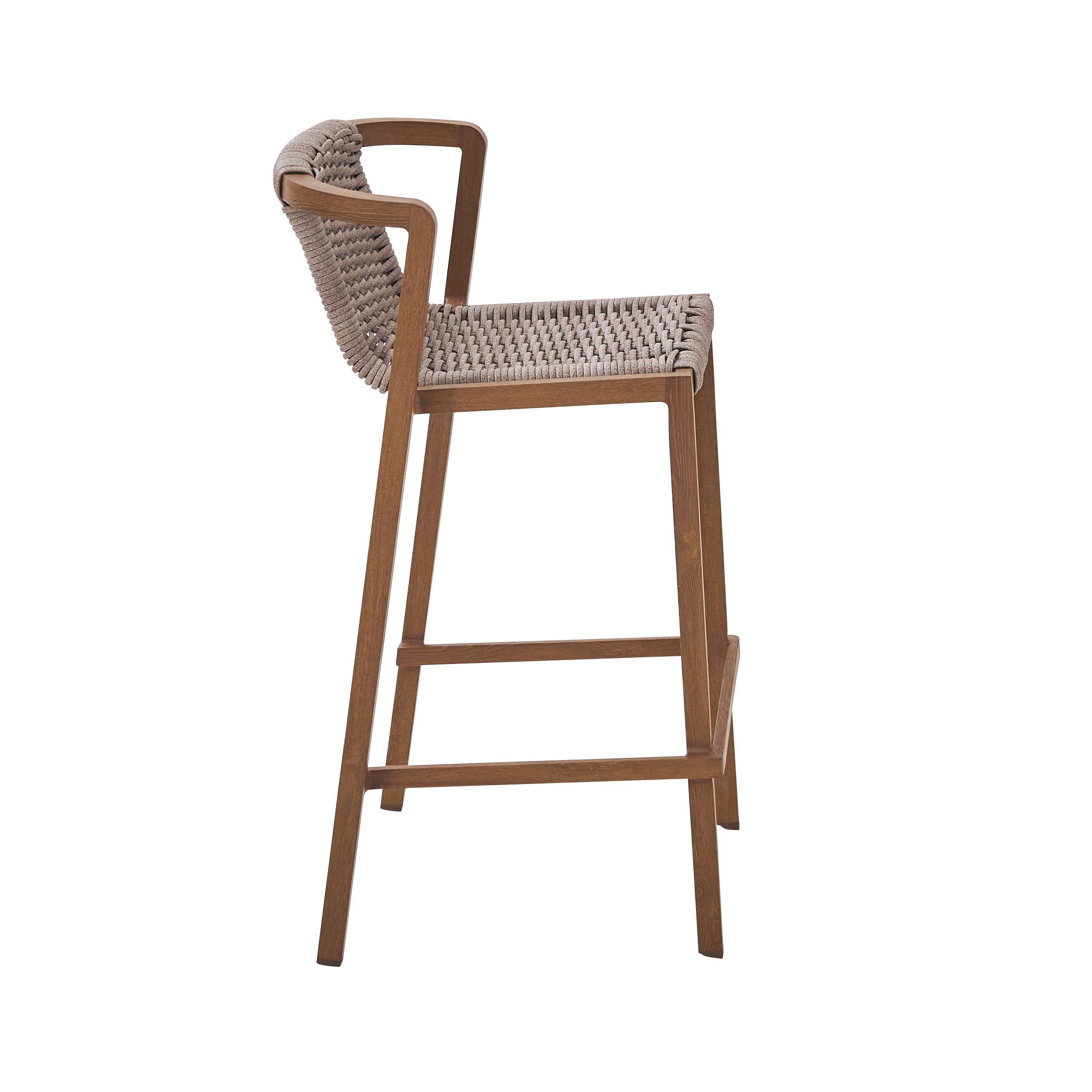 Chaise haute NATERIAL Gaia en aluminium et résine effet naturel - 10