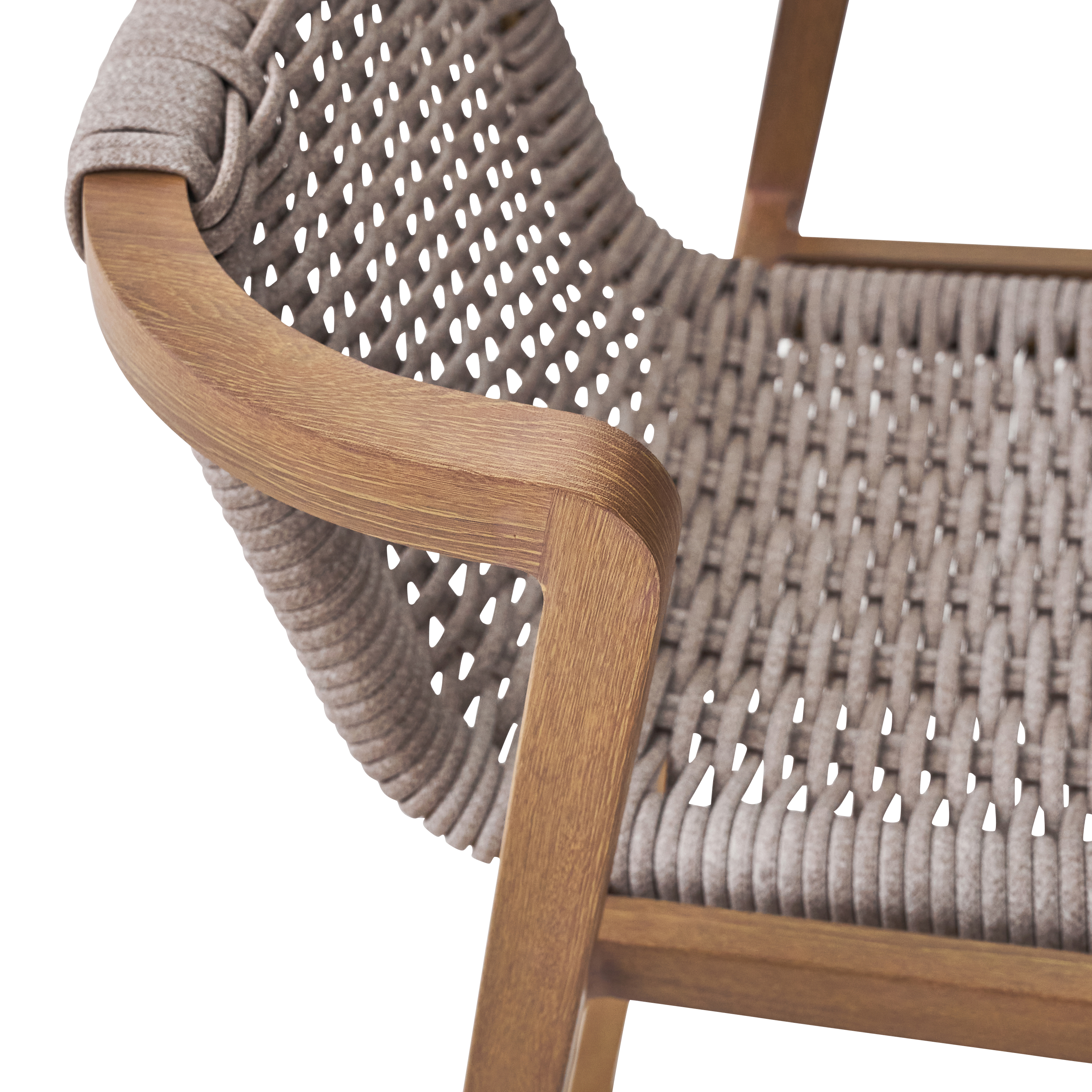 Chaise haute NATERIAL Gaia en aluminium et résine effet naturel - 13