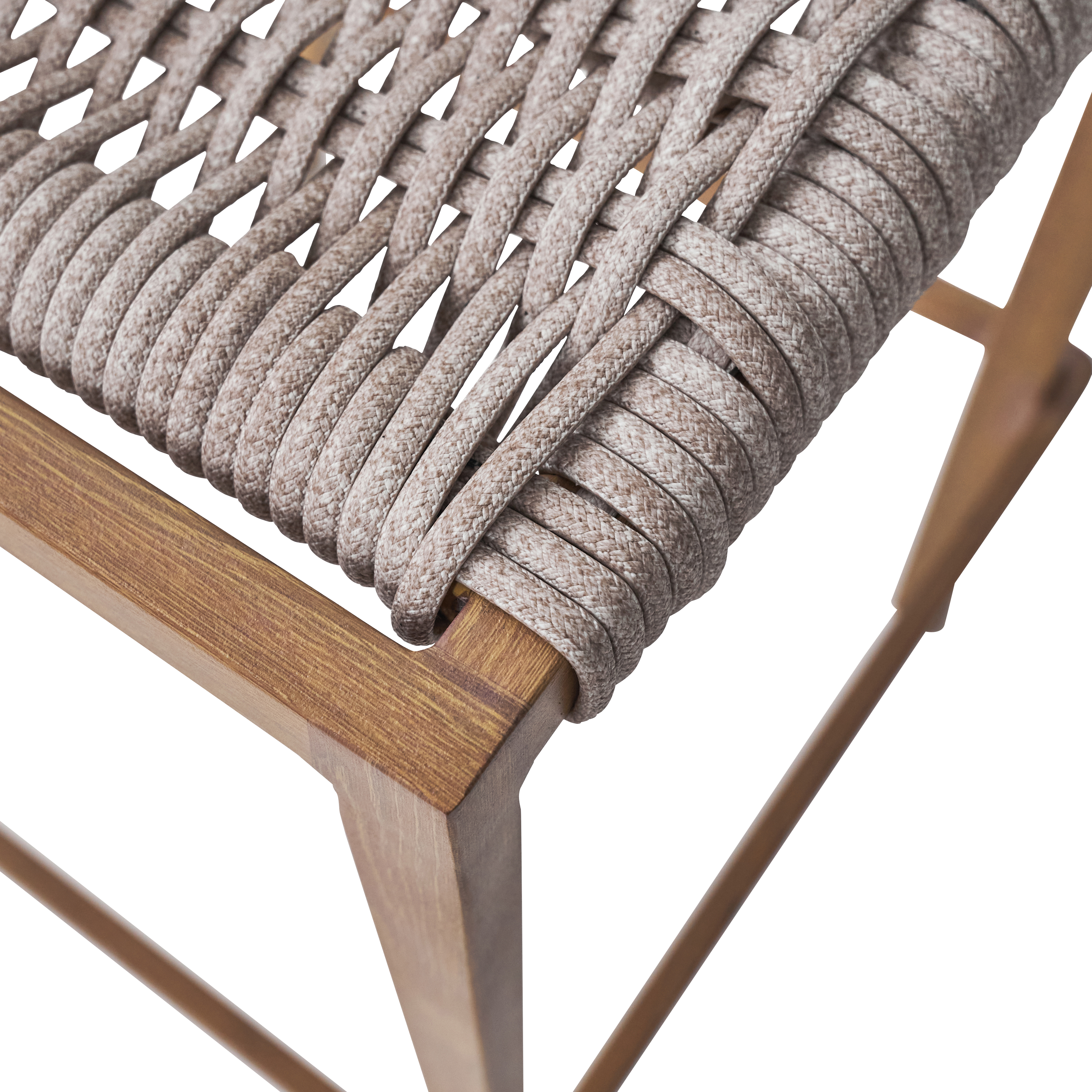 Chaise haute NATERIAL Gaia en aluminium et résine effet naturel - 14