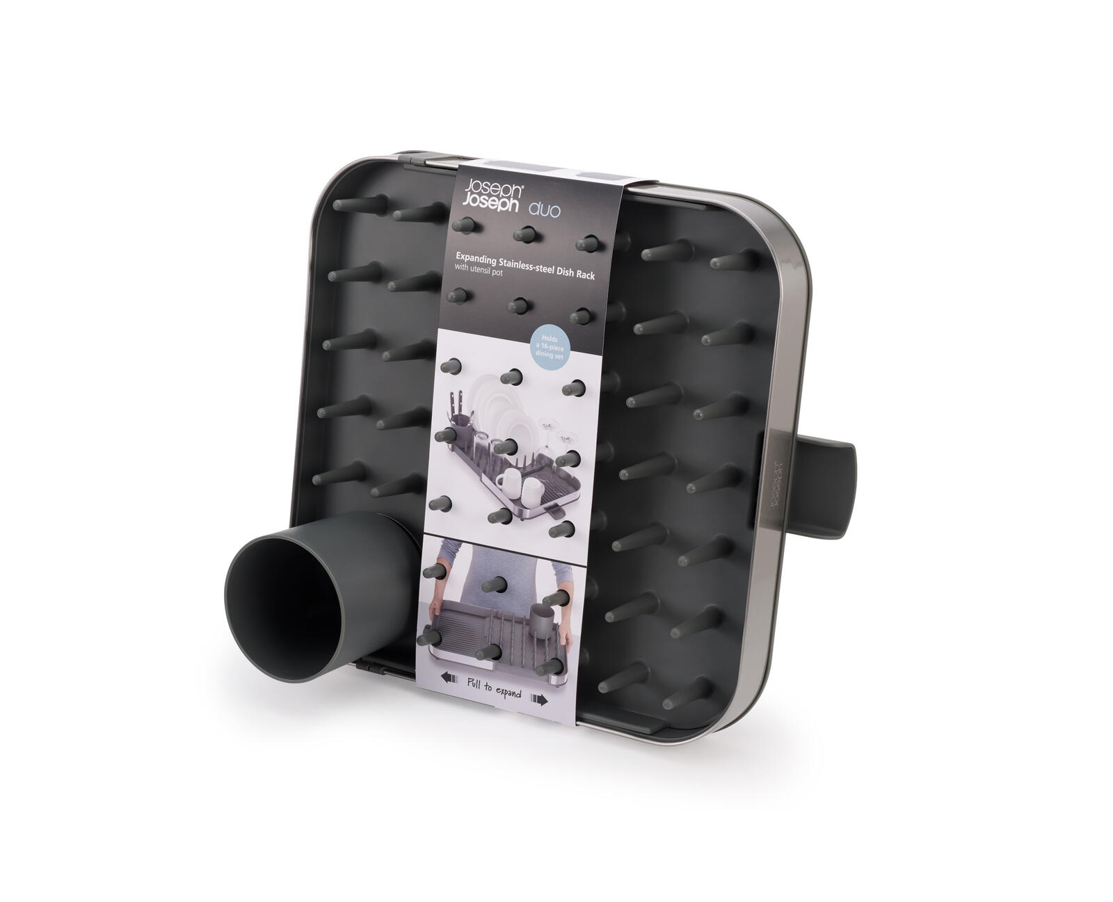 Égouttoir à vaisselle extensible JOSEPH JOSEPH acier gris clair 35 cm - 5
