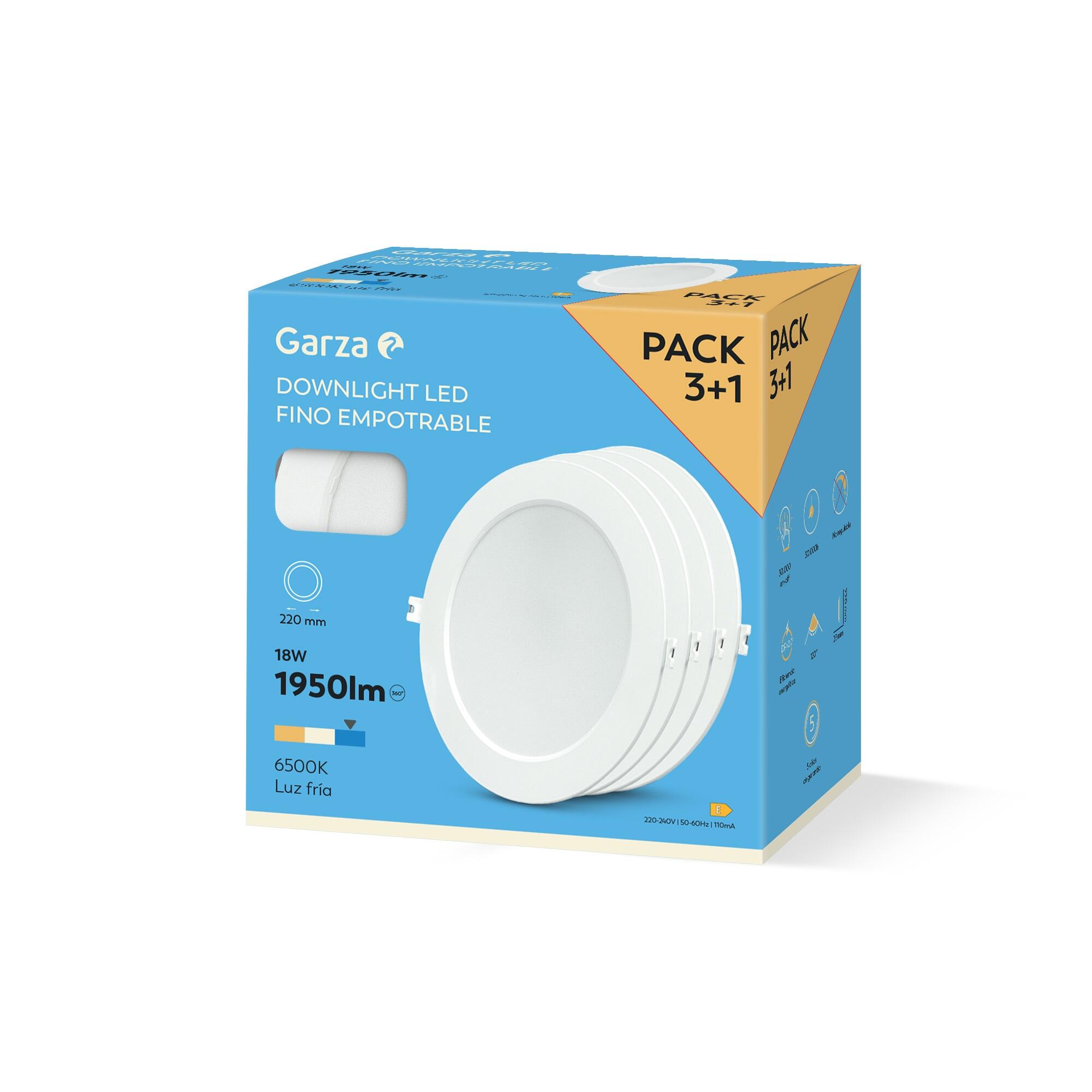 Foco de encastrar led Red D220 1950lm 65K BR 3+1 - 5