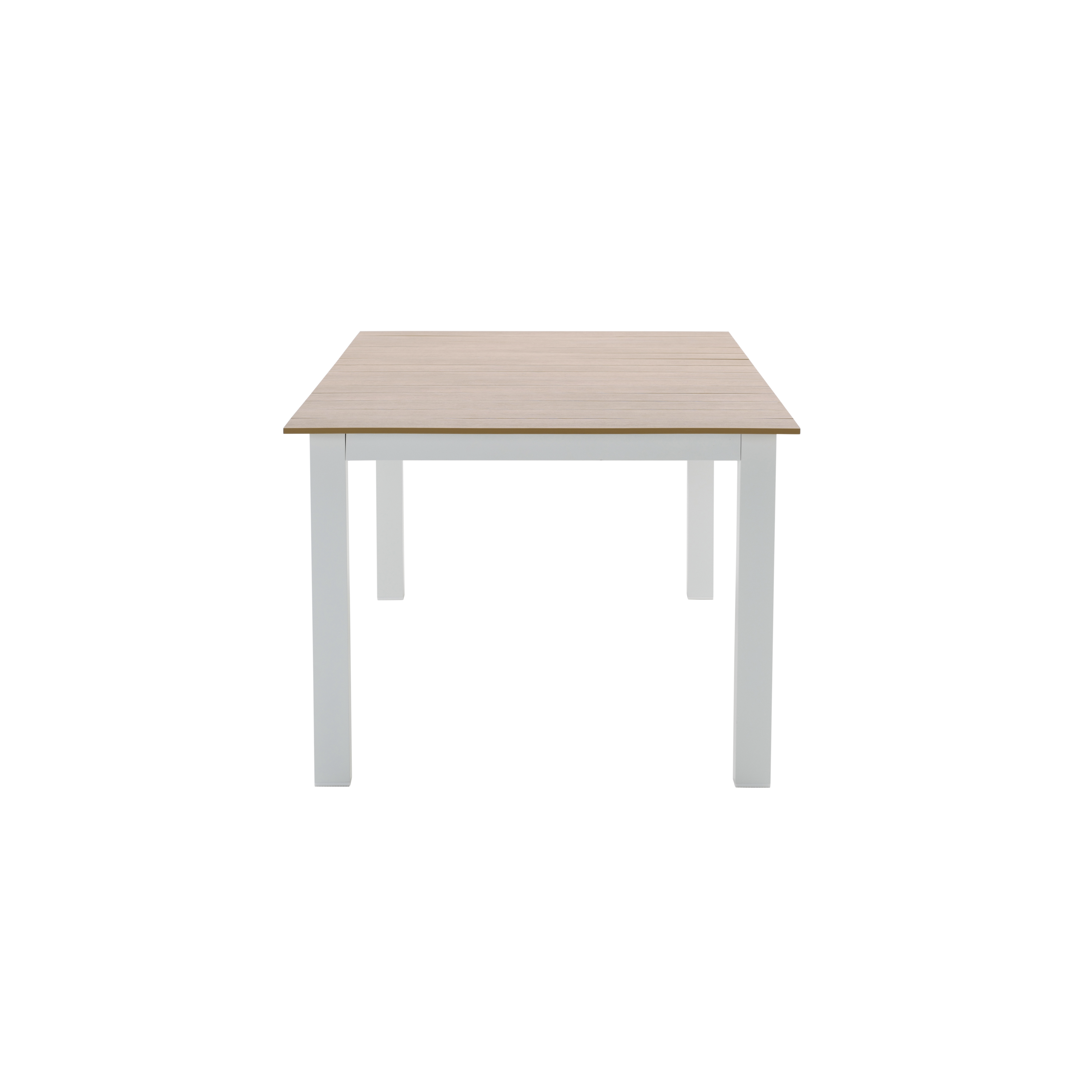 Mesa refeição madeira sintética e alumínio 200X100 cm branco Naterial Clara - 3