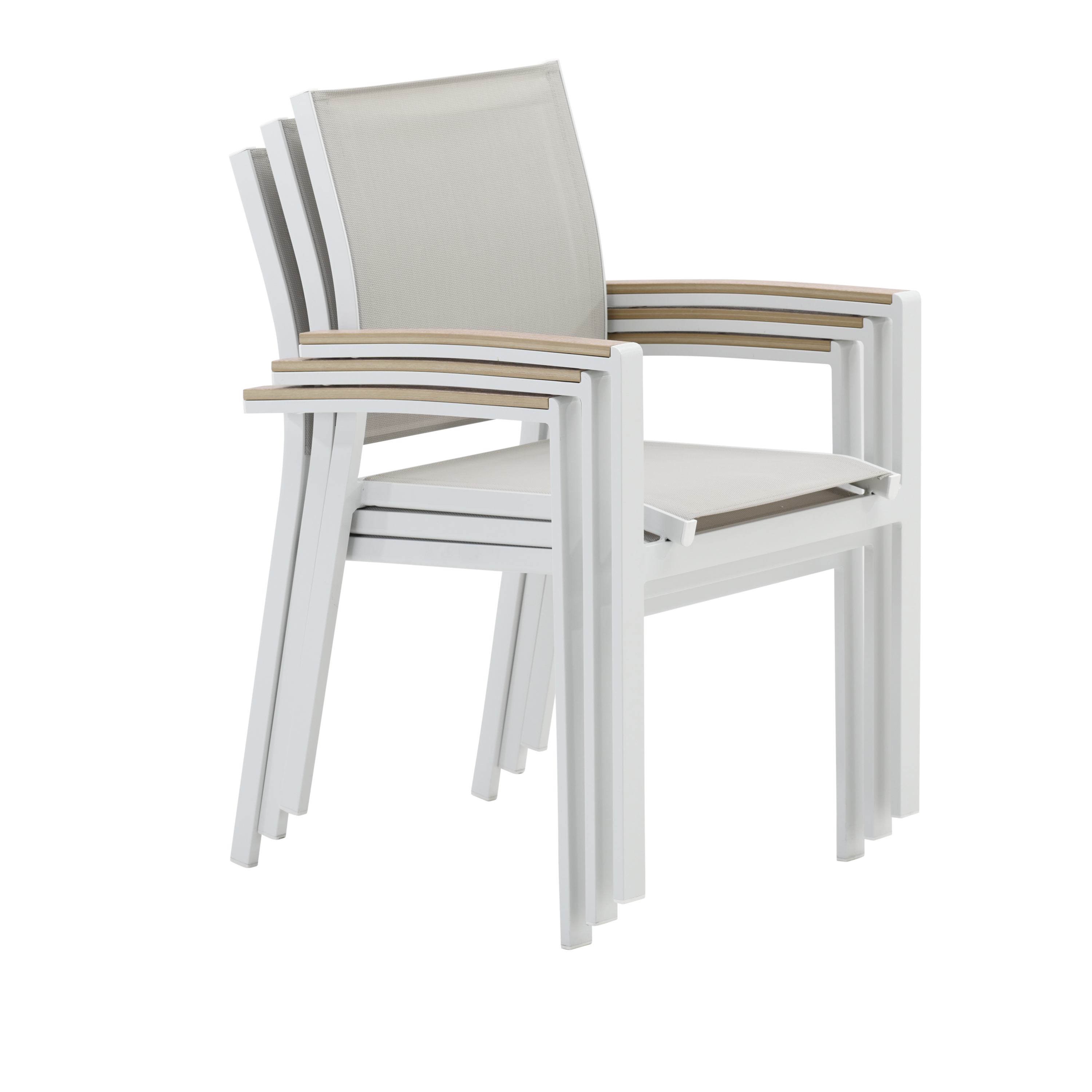 Sillón de jardín sin cojín de aluminio Clara blanco - 6