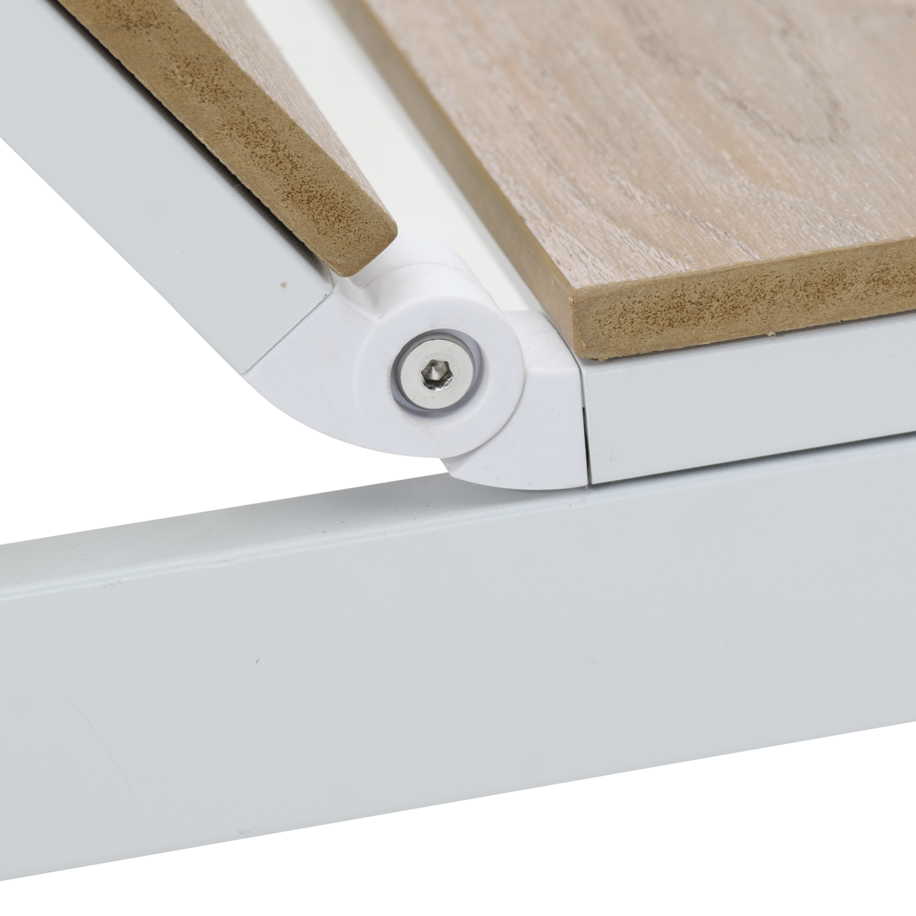 Mesa extensível madeira sintética e alumínio 156/220X90 cm branco Naterial Clara - 12