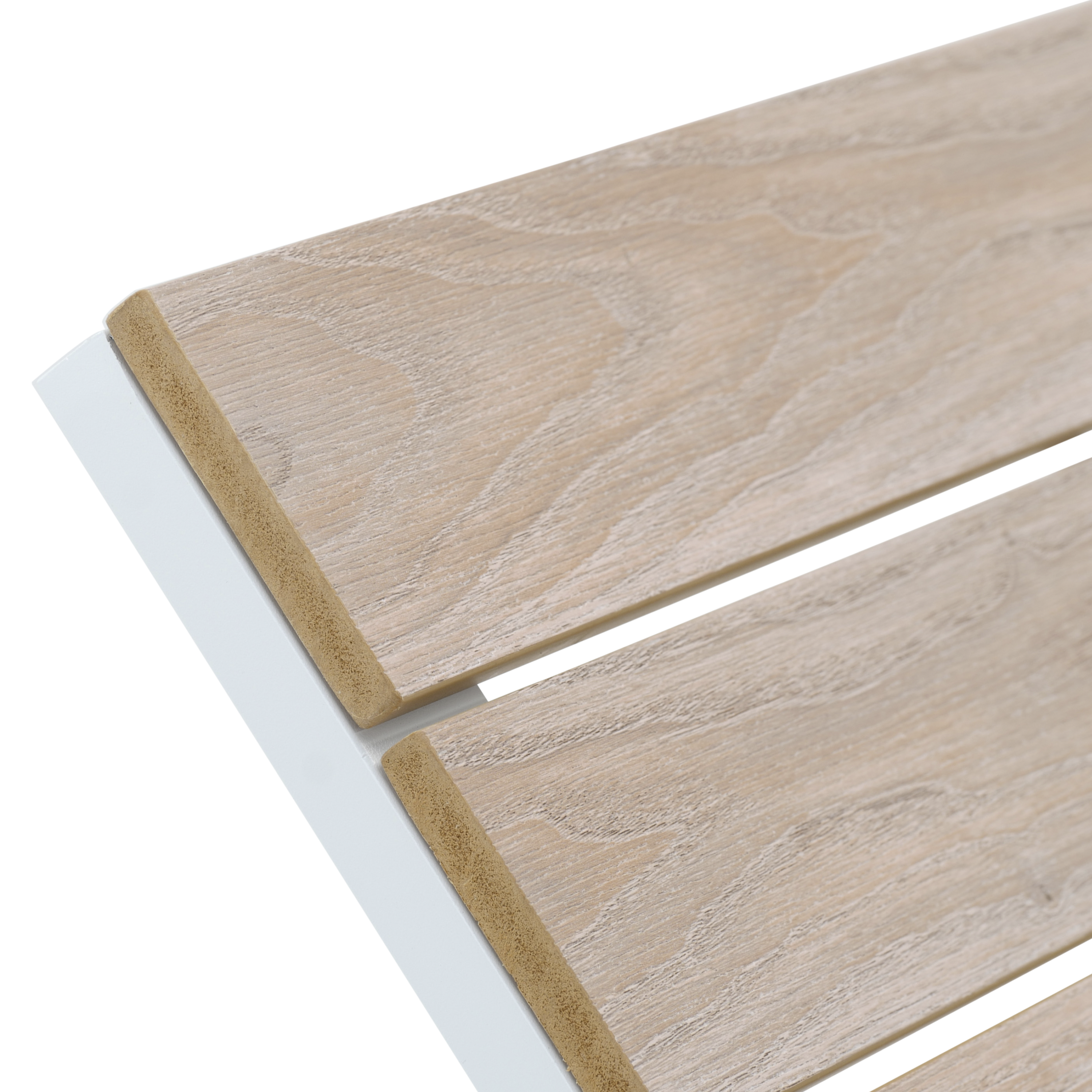 Mesa extensível madeira sintética e alumínio 156/220X90 cm branco Naterial Clara - 13