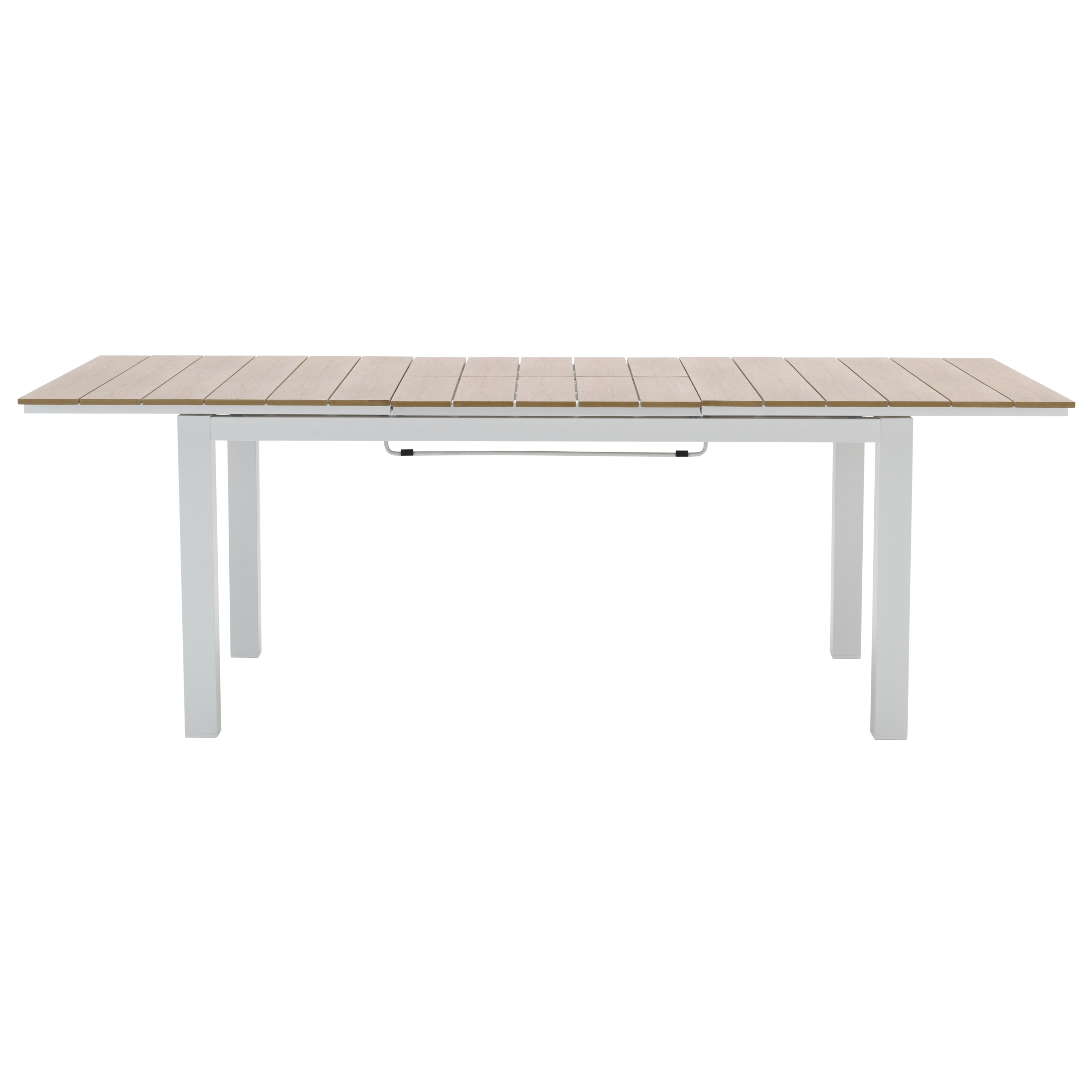 Mesa extensível madeira sintética e alumínio 156/220X90 cm branco Naterial Clara - 9