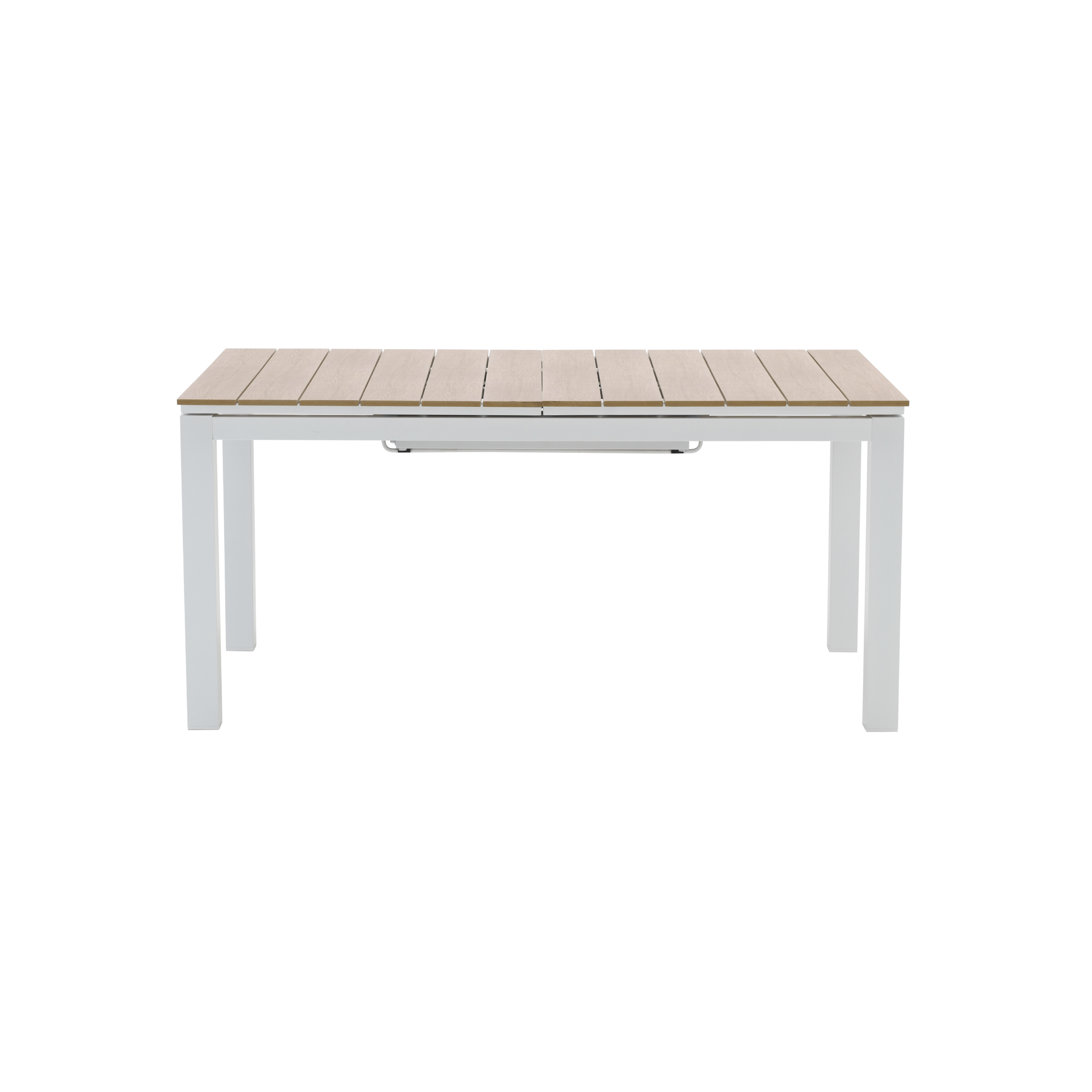 Mesa extensível madeira sintética e alumínio 156/220X90 cm branco Naterial Clara - 10