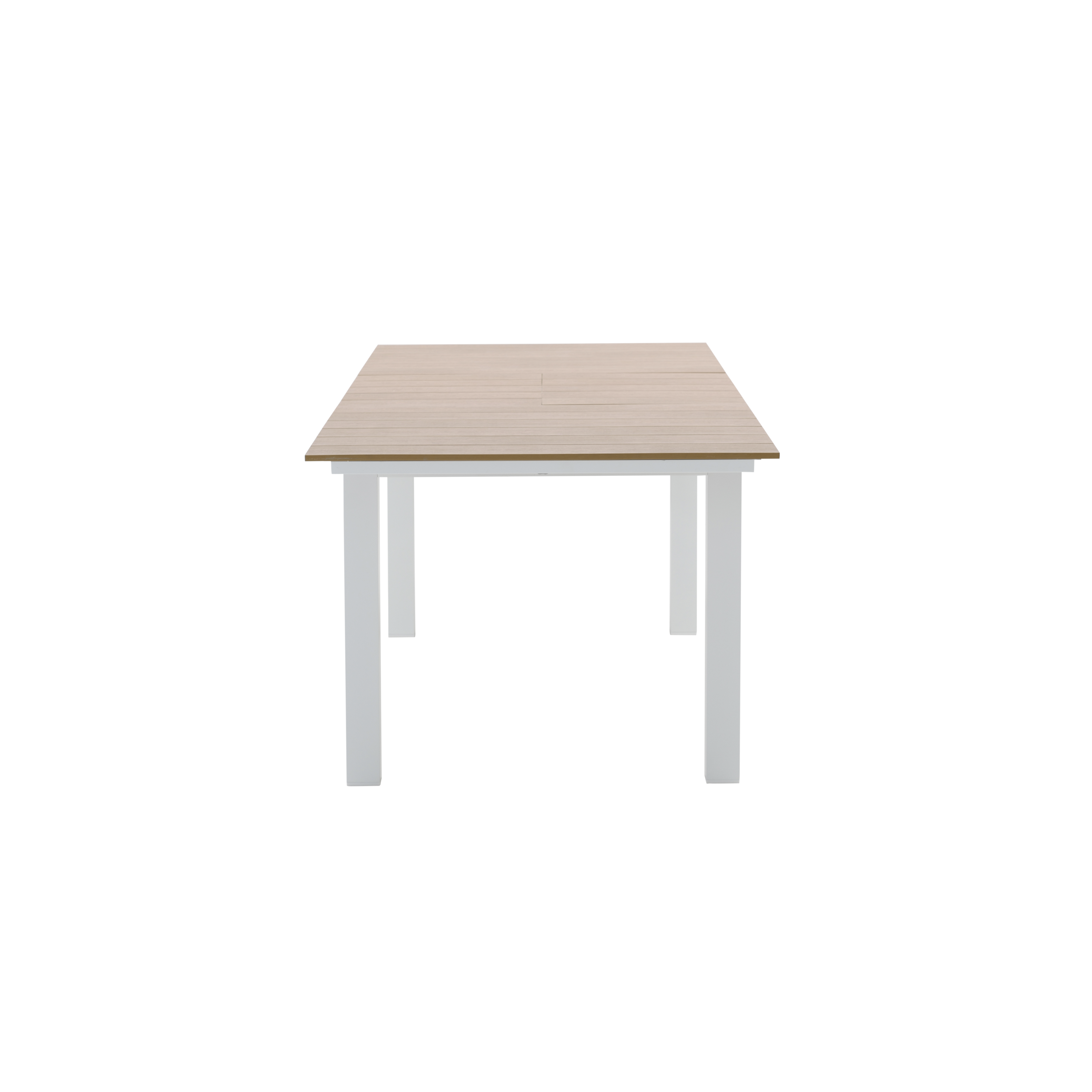 Mesa extensível madeira sintética e alumínio 156/220X90 cm branco Naterial Clara - 11