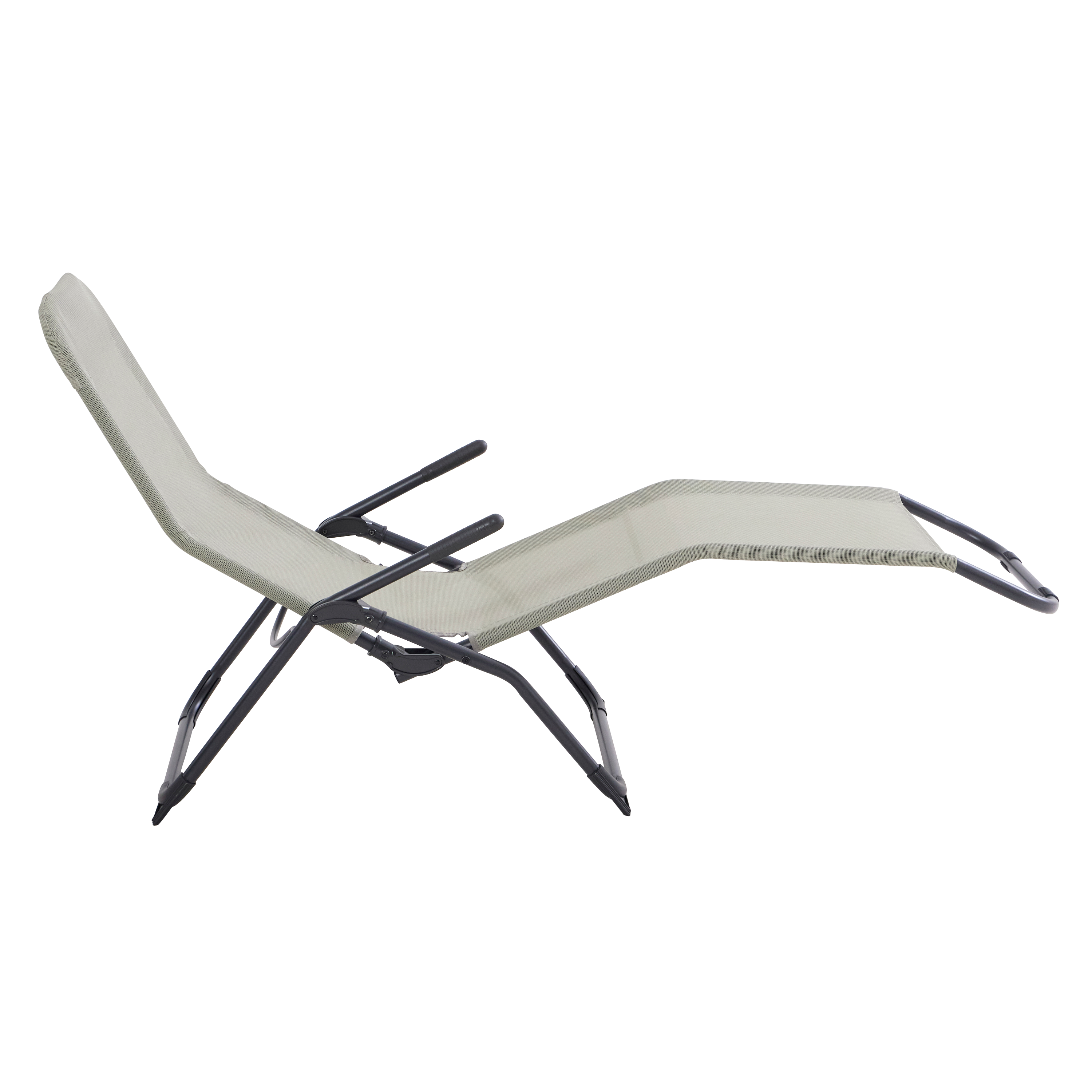 Lettino senza cuscino in acciaio verde e seduta verde - 2