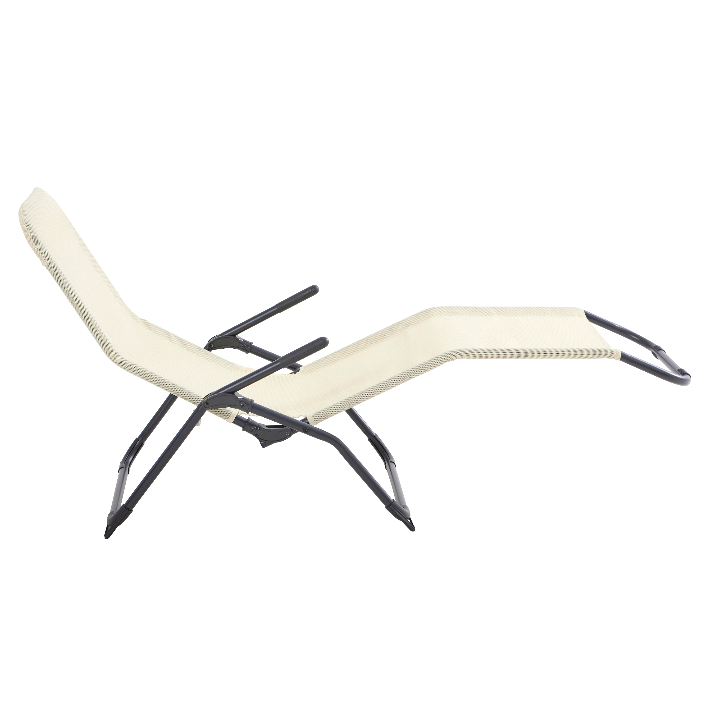 Leżak ogrodowy Kroma stalowy beżowy - 4