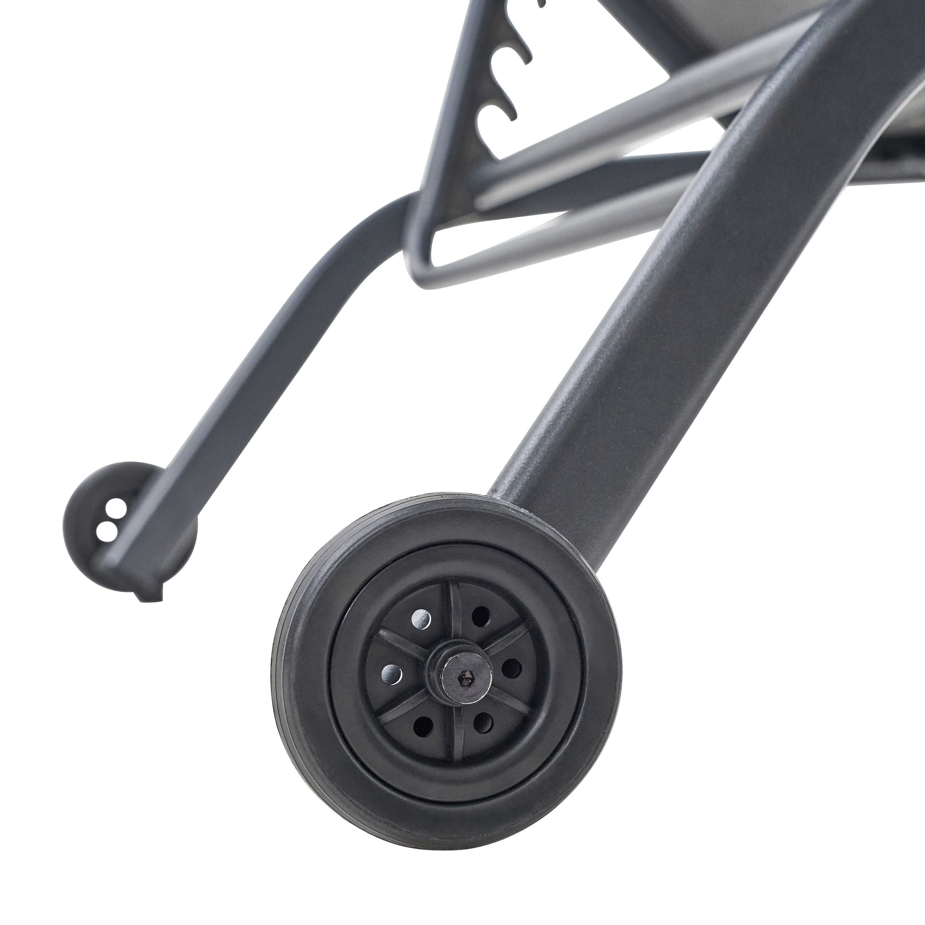 Lettino senza cuscino in acciaio grigio e seduta grigio - 12