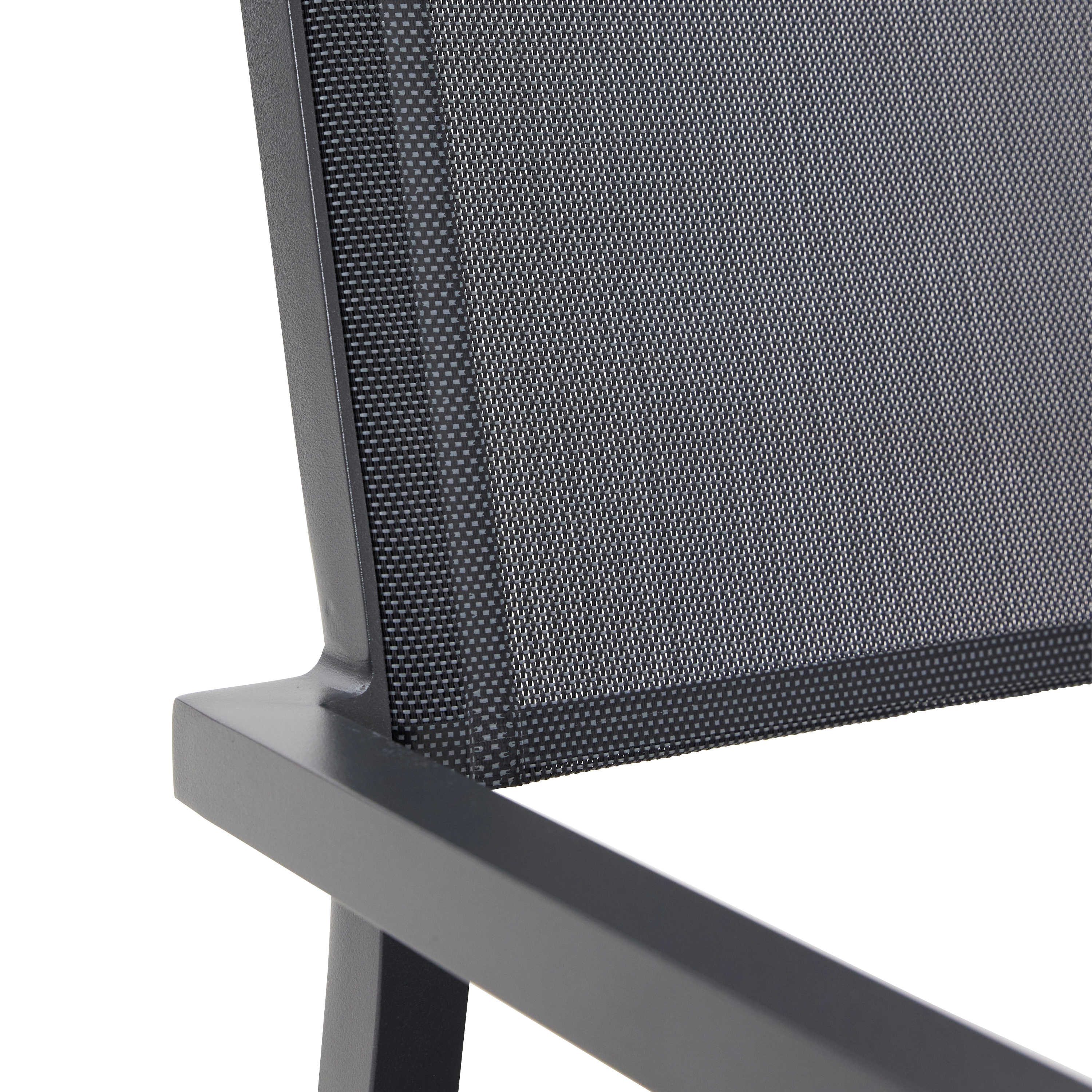 Sedia da giardino in alluminio con braccioli Orion Alpha NATERIAL, seduta in textilene grigio - 12