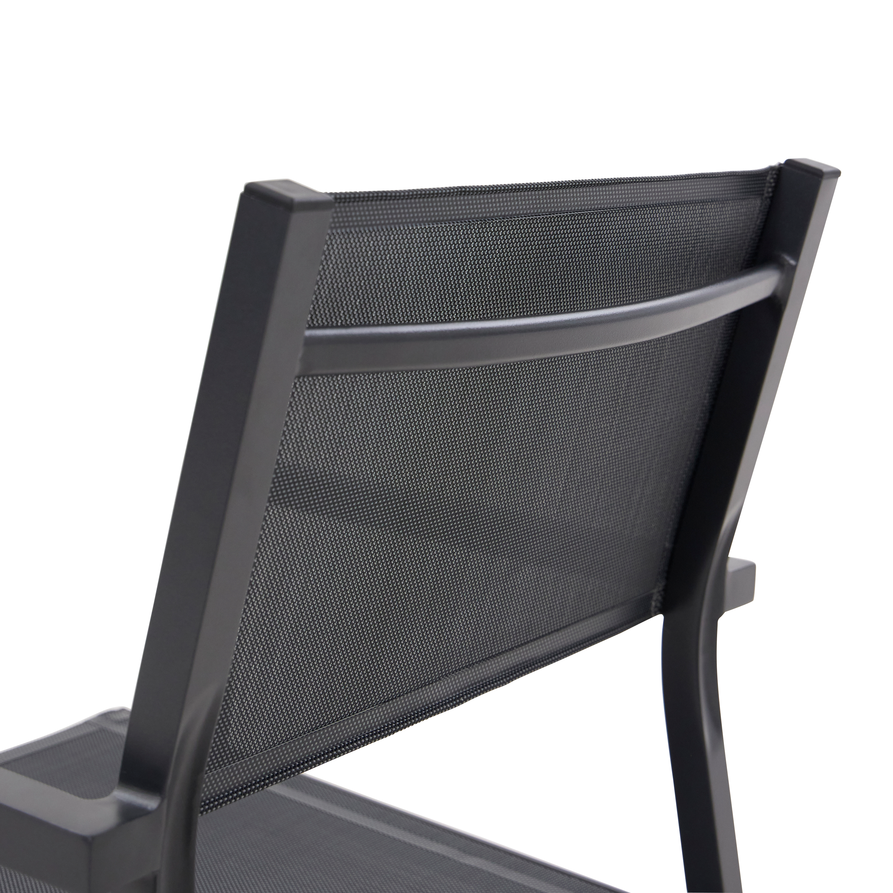 Sedia da giardino in alluminio con braccioli Orion Alpha NATERIAL, seduta in textilene grigio - 13