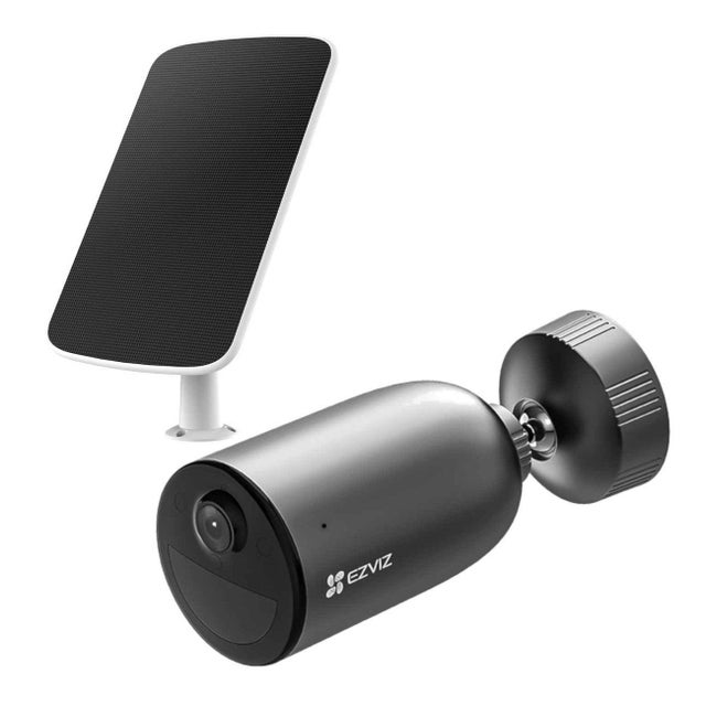 Telecamera di videosorveglianza da esterno WIFI, senza fili 110° EZVIZ EB3 + pannello solare, visione notturna