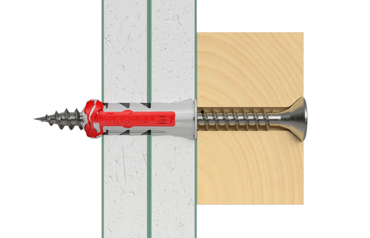 Set di tasselli  con vite FISCHER DUOPOWER 10 S Y  in nylon 10 pezzi - 3