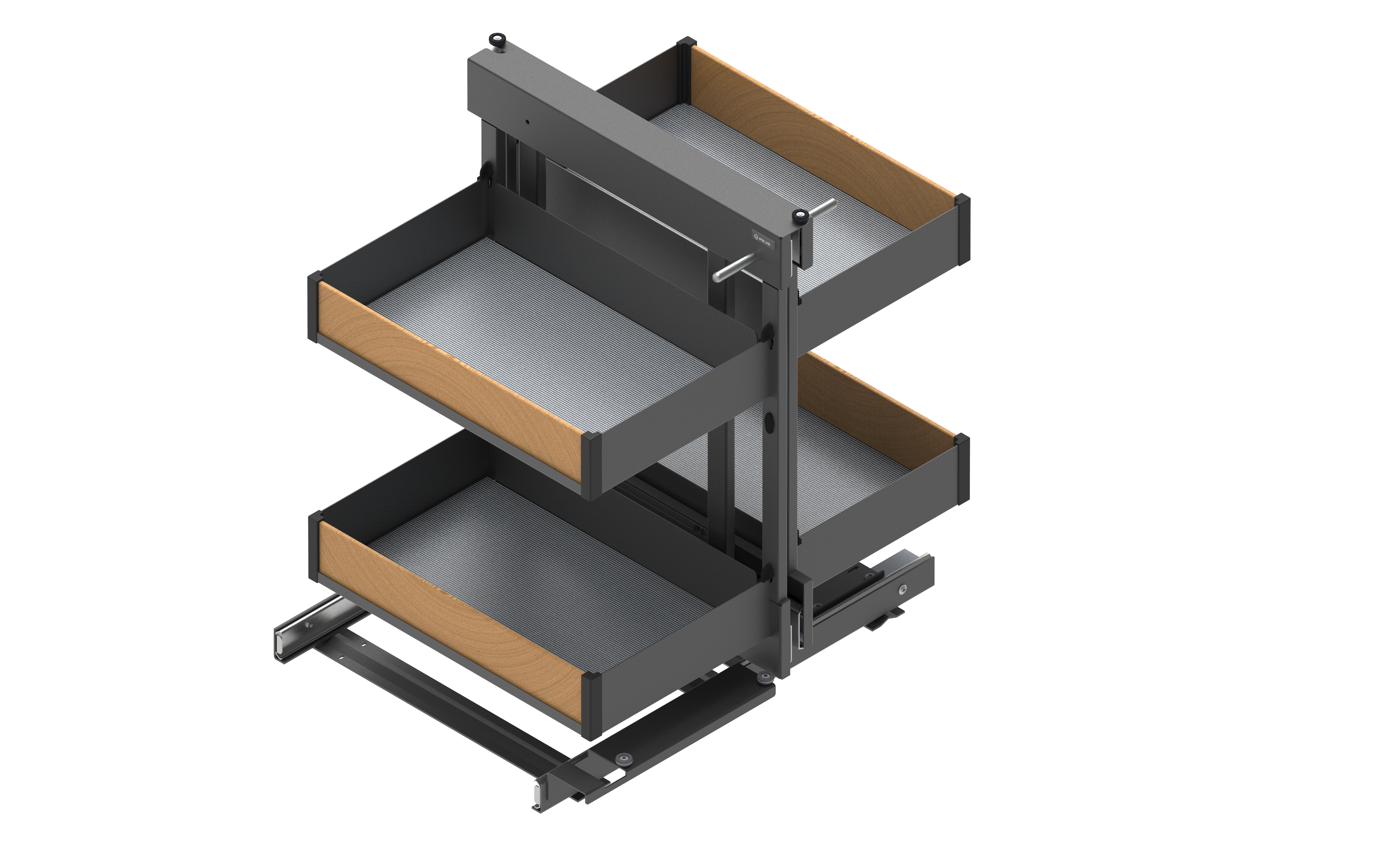 Kosz cargo Maxima Puro Corner Comfort 80 cm lewy czarny Rejs