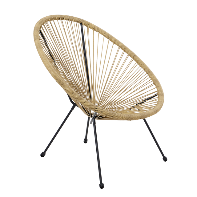 Krzesło ogrodowe beżowe Acapulco 72x84x37 cm stalowe
