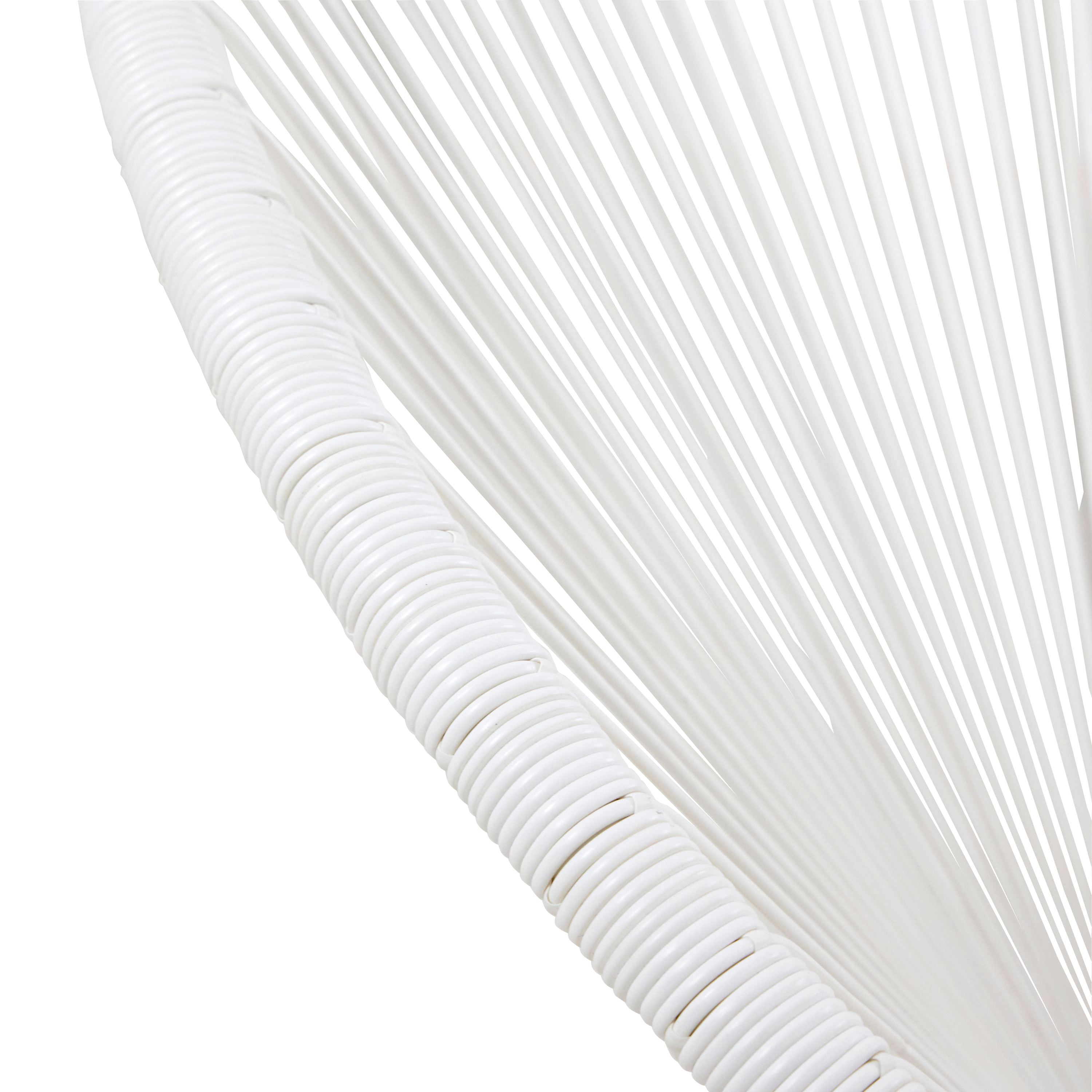 Fauteuil de jardin ACAPULCO en acier et résine blanc - 5