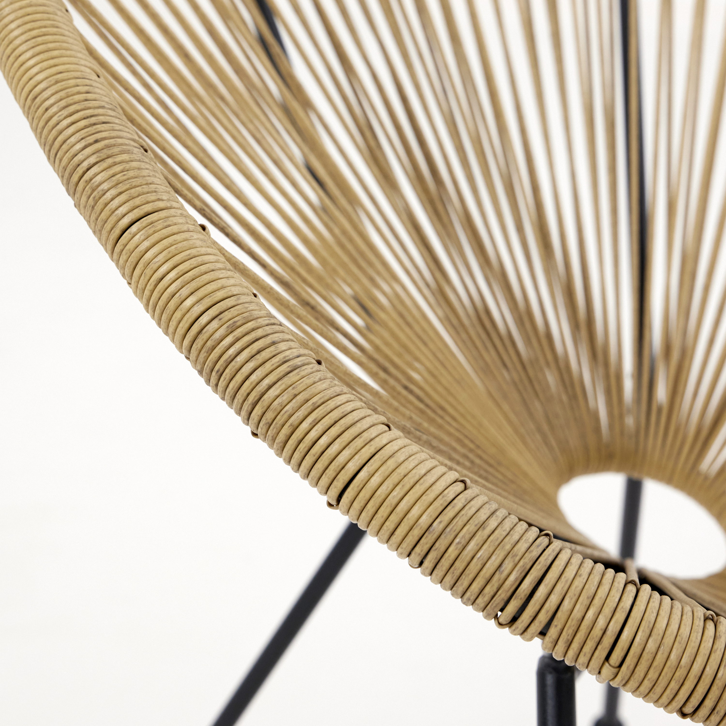 Fauteuil de jardin ACAPULCO en acier et résine effet naturel - 7