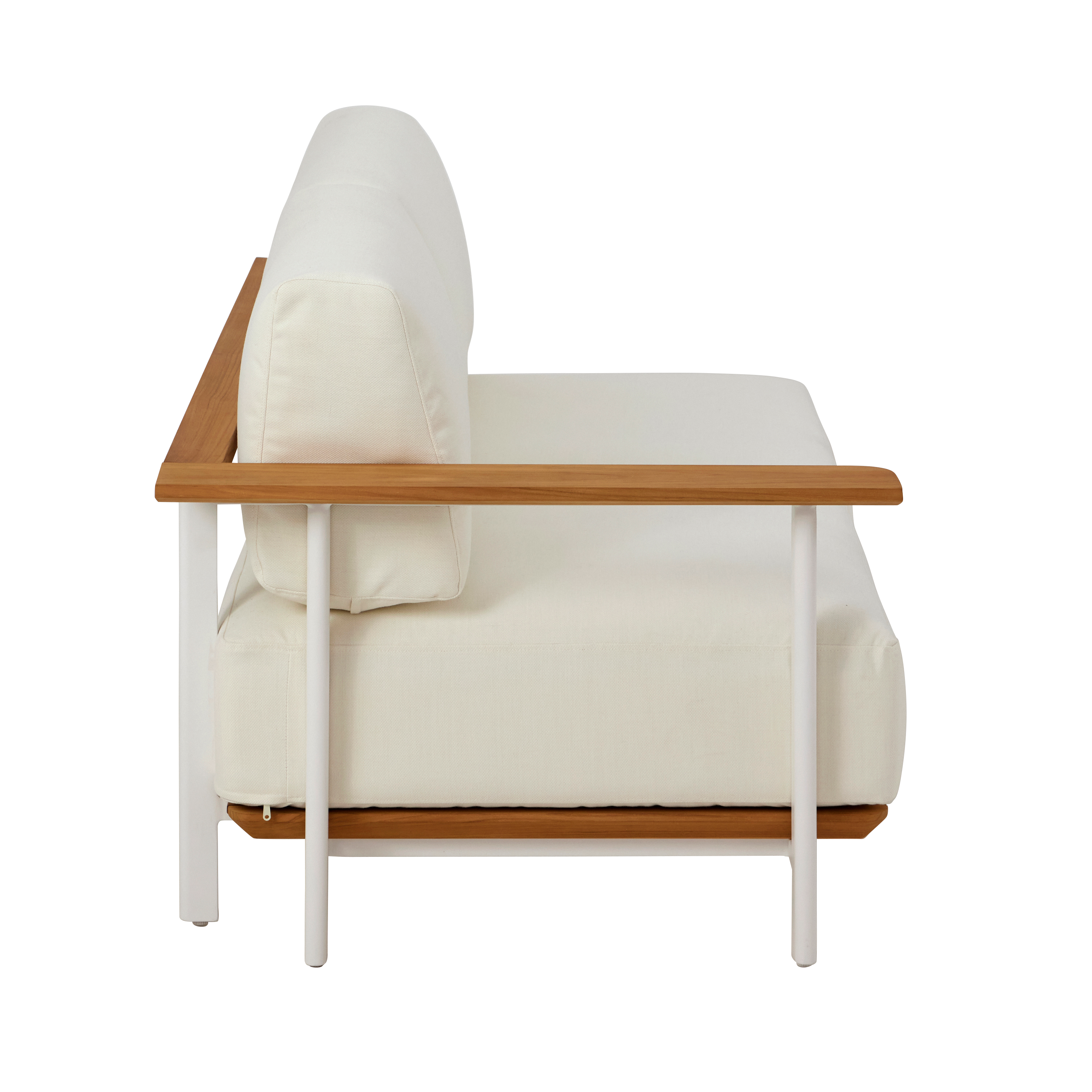 Canapé 2 places NATERIAL Duna en aluminium et teck - 7