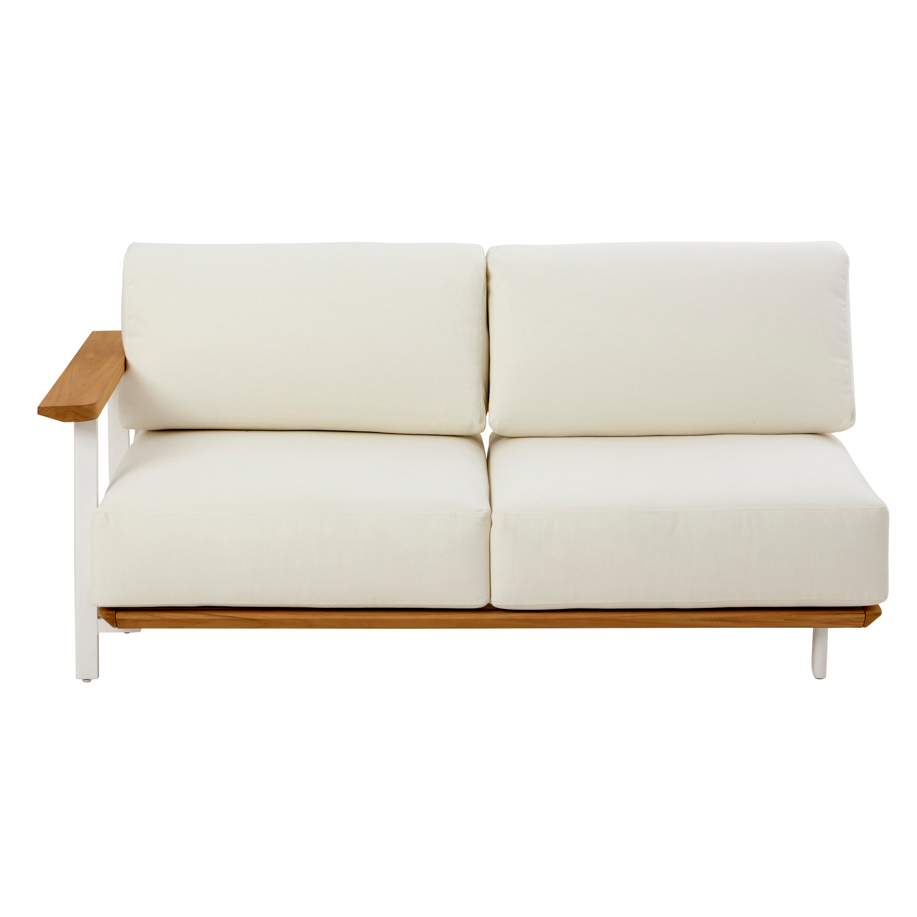 Canapé 2 places NATERIAL Duna en aluminium et teck - 6