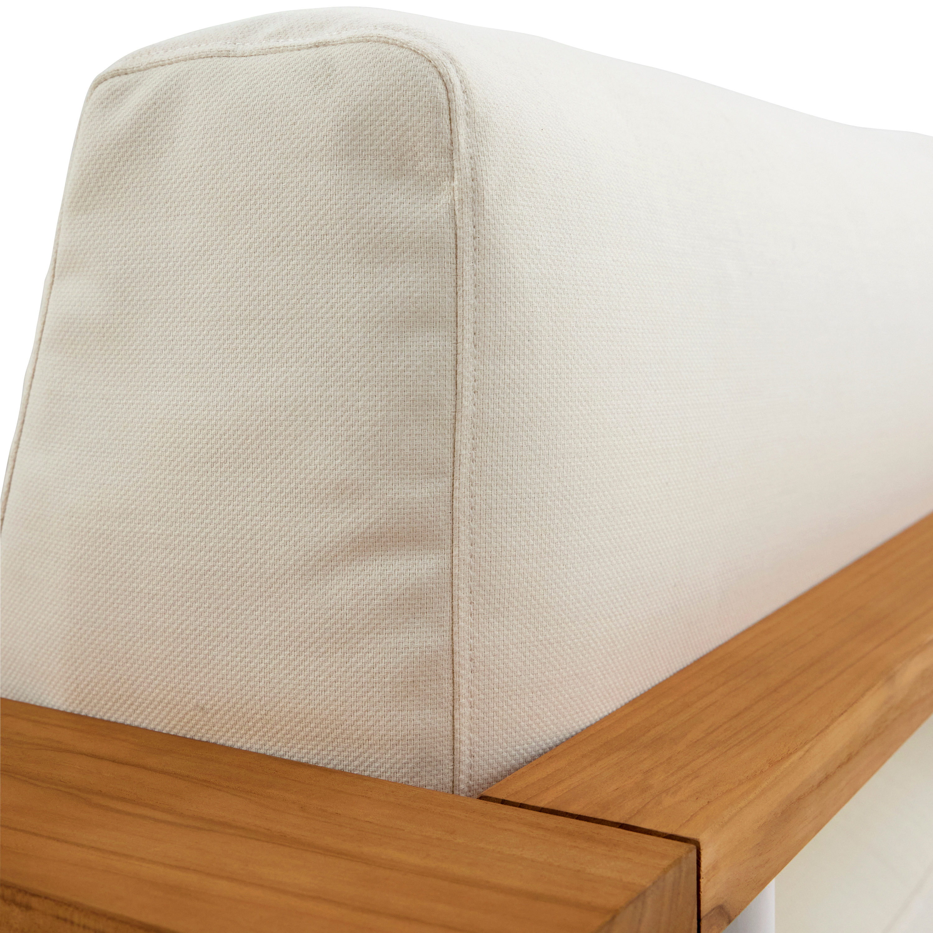 Sofá de jardín con cojín de jardín de aluminio Duna beige - 11