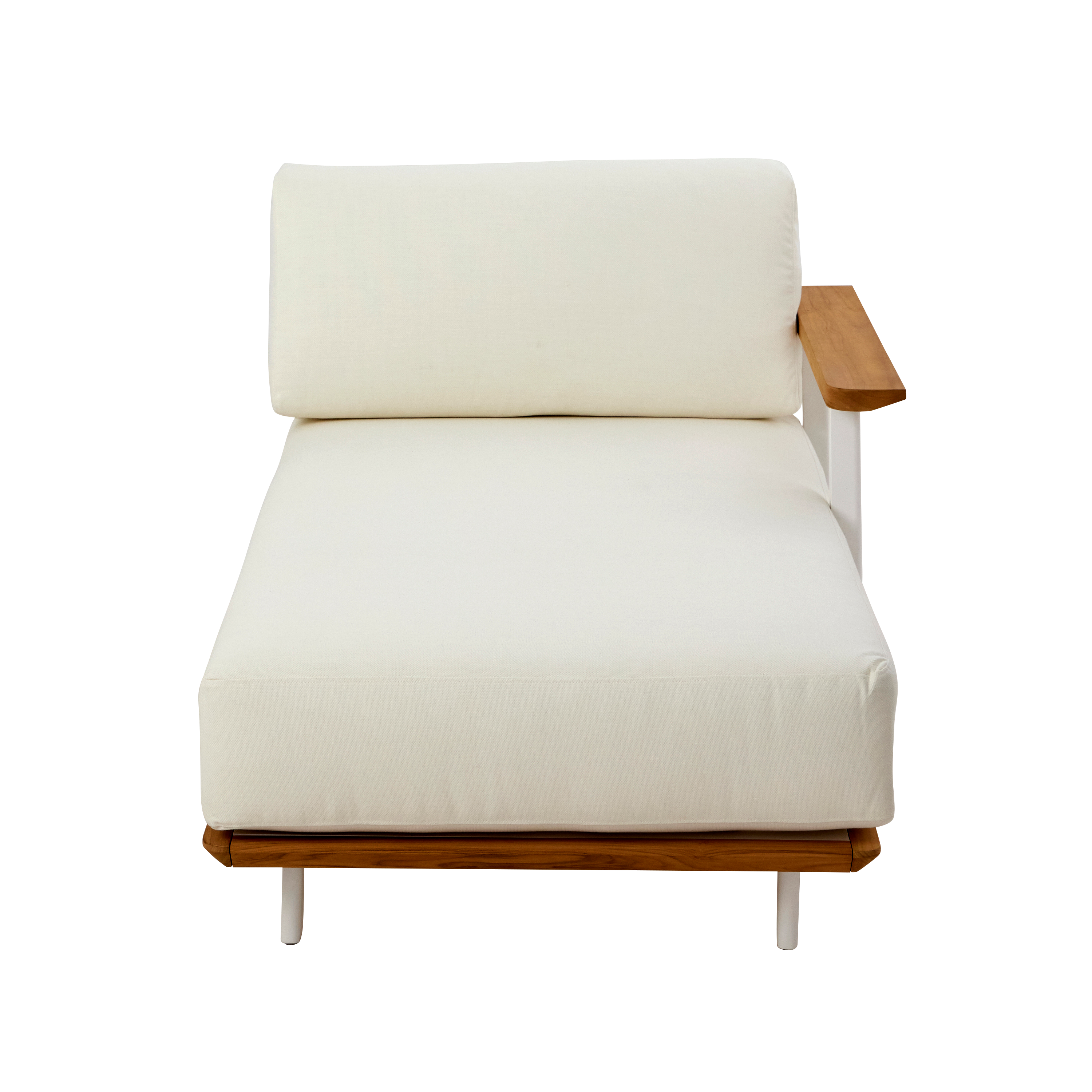Sofá de jardín con cojín de jardín de aluminio Duna beige - 5