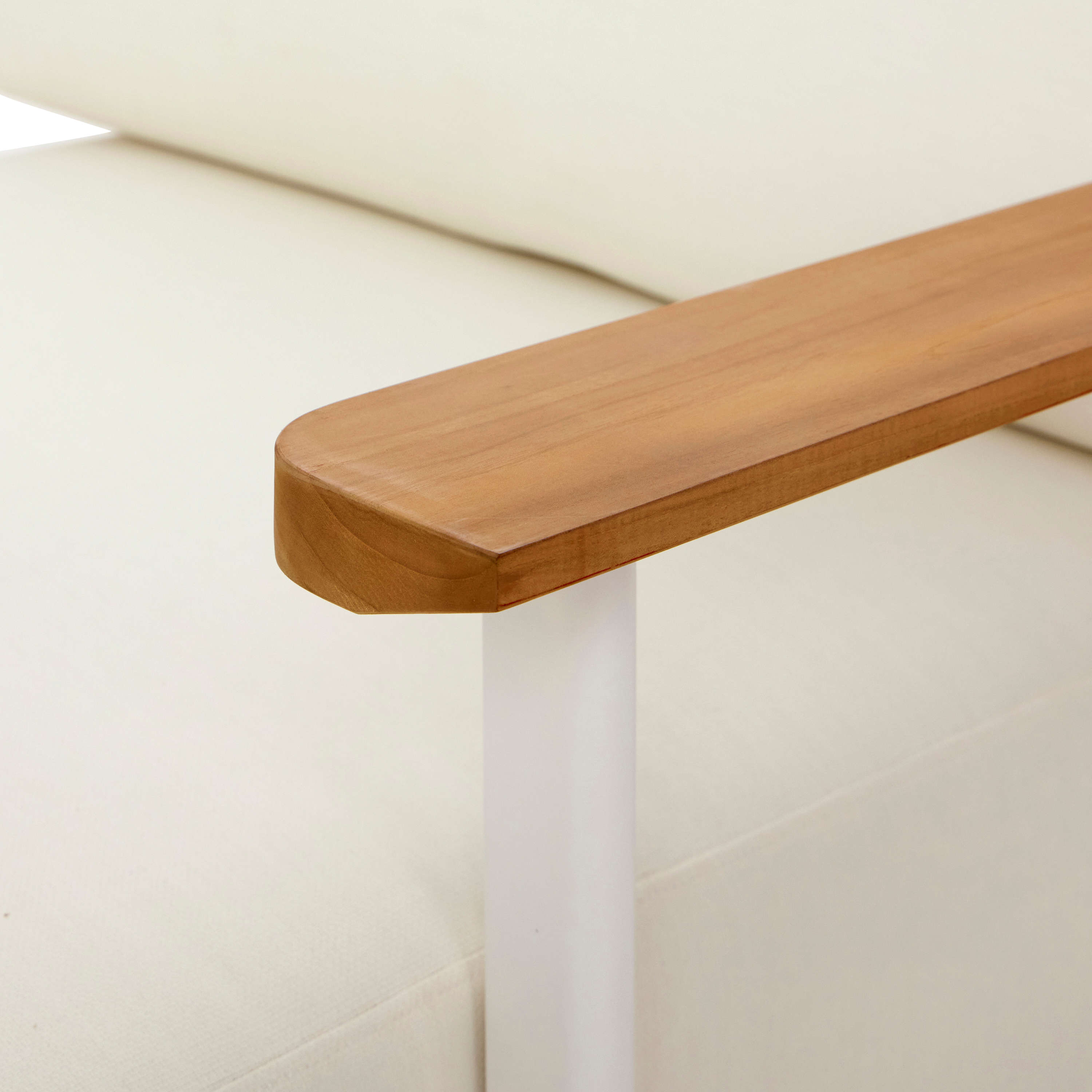 Sofá de jardín con cojín de jardín de aluminio Duna beige - 12