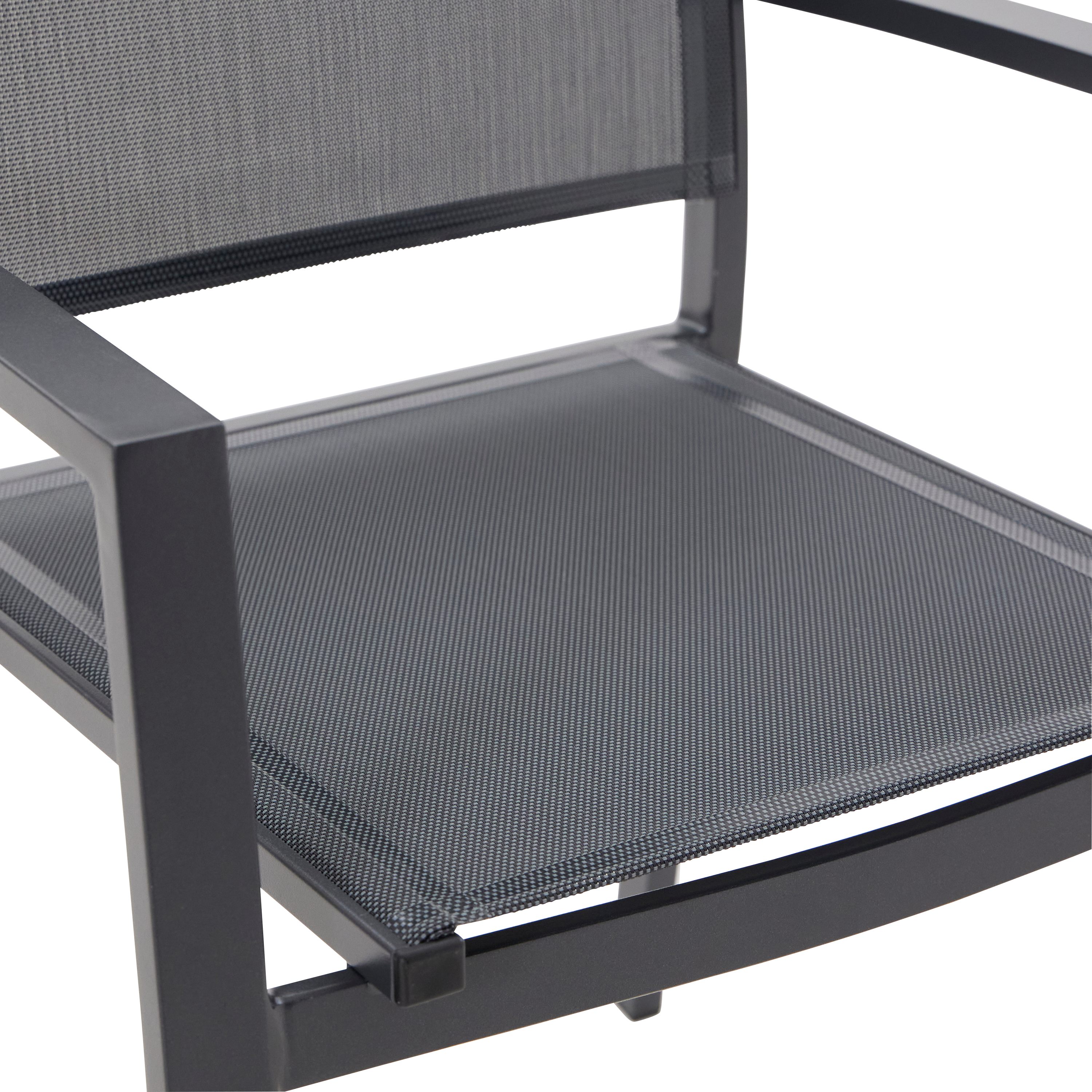 Cadeira de refeição com braços alumínio e textileno antracite Naterial Lyra Beta - 15