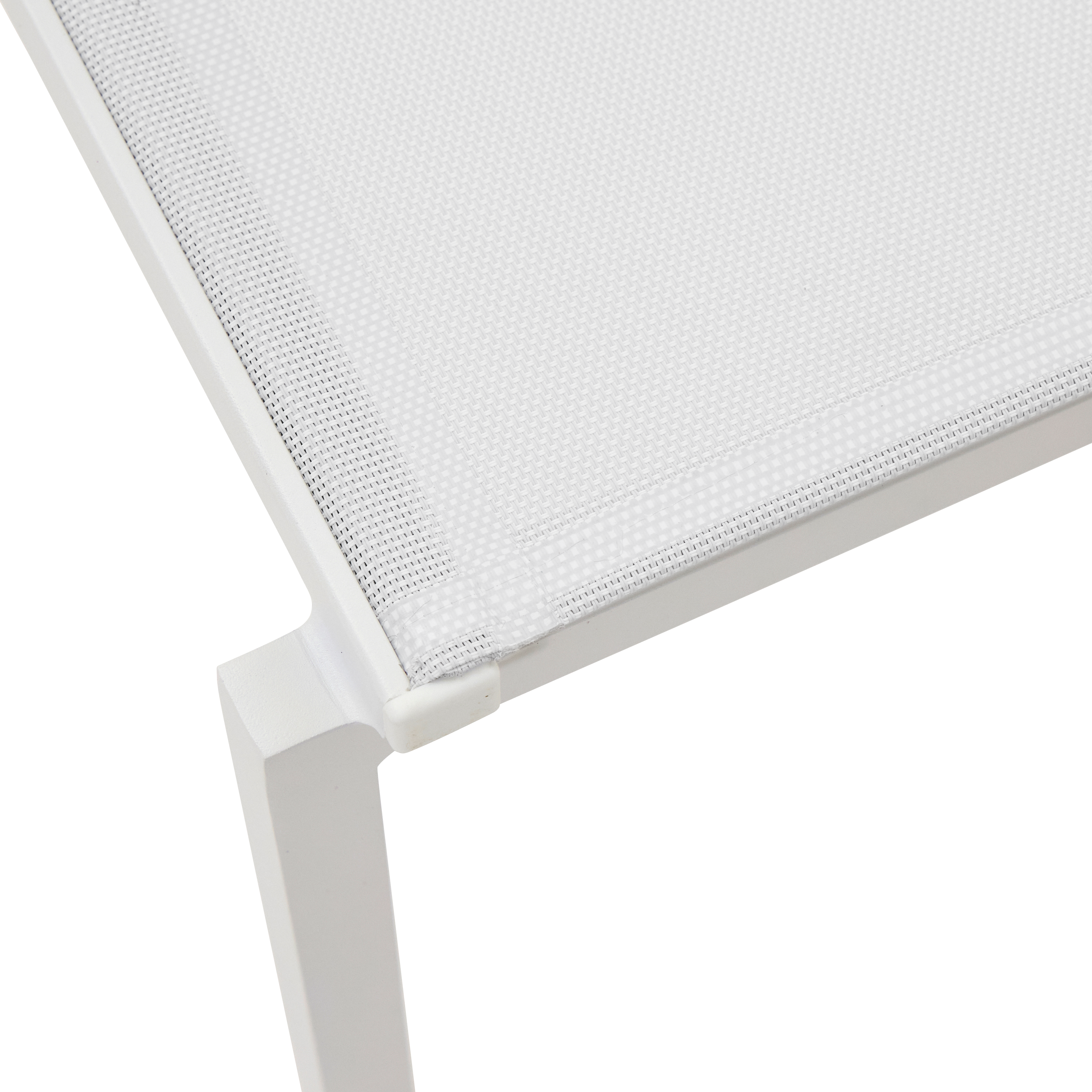 Sedia da giardino Lyra Beta NATERIAL, struttura e seduta in alluminio bianco - 8