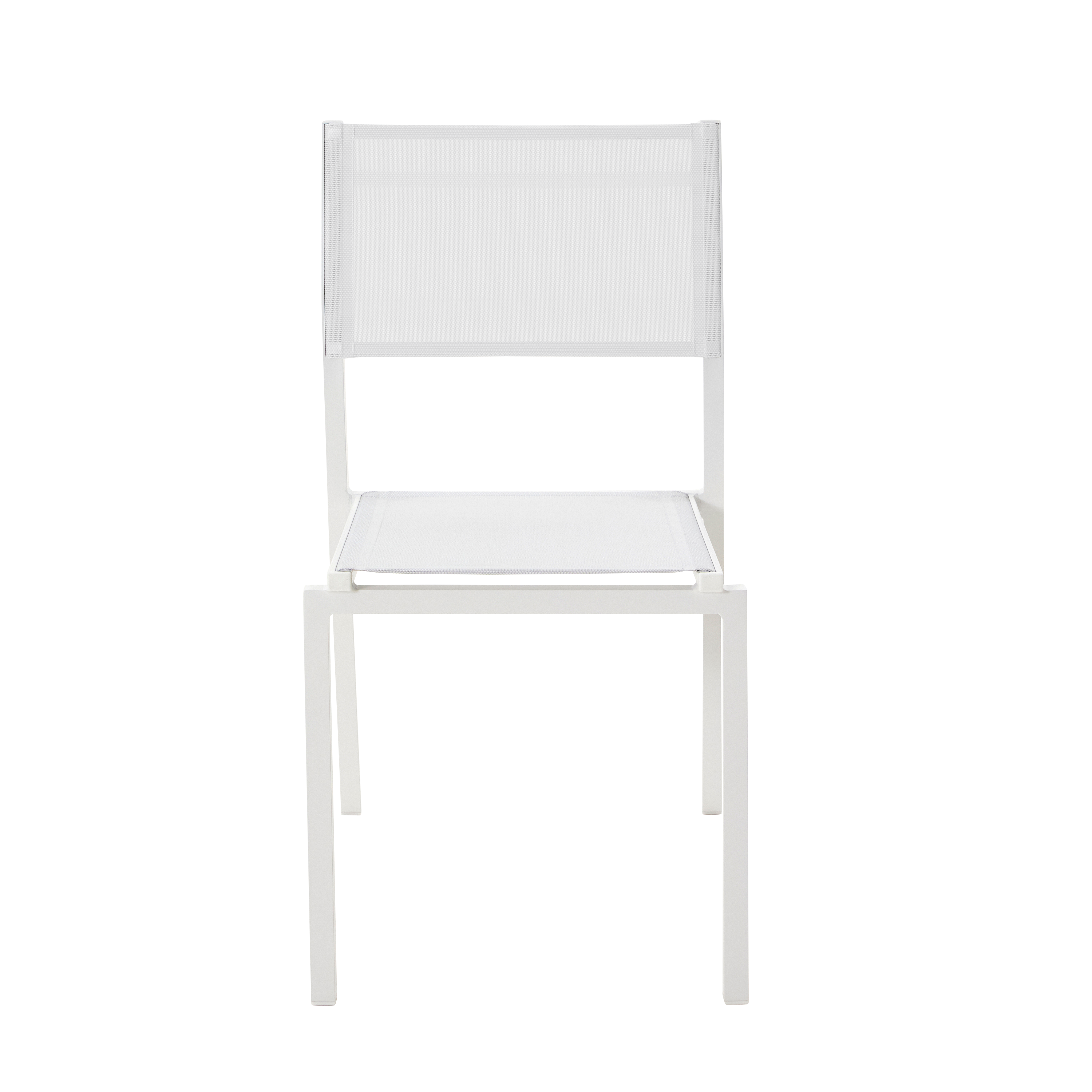 Sedia da giardino Lyra Beta NATERIAL, struttura e seduta in alluminio bianco - 3