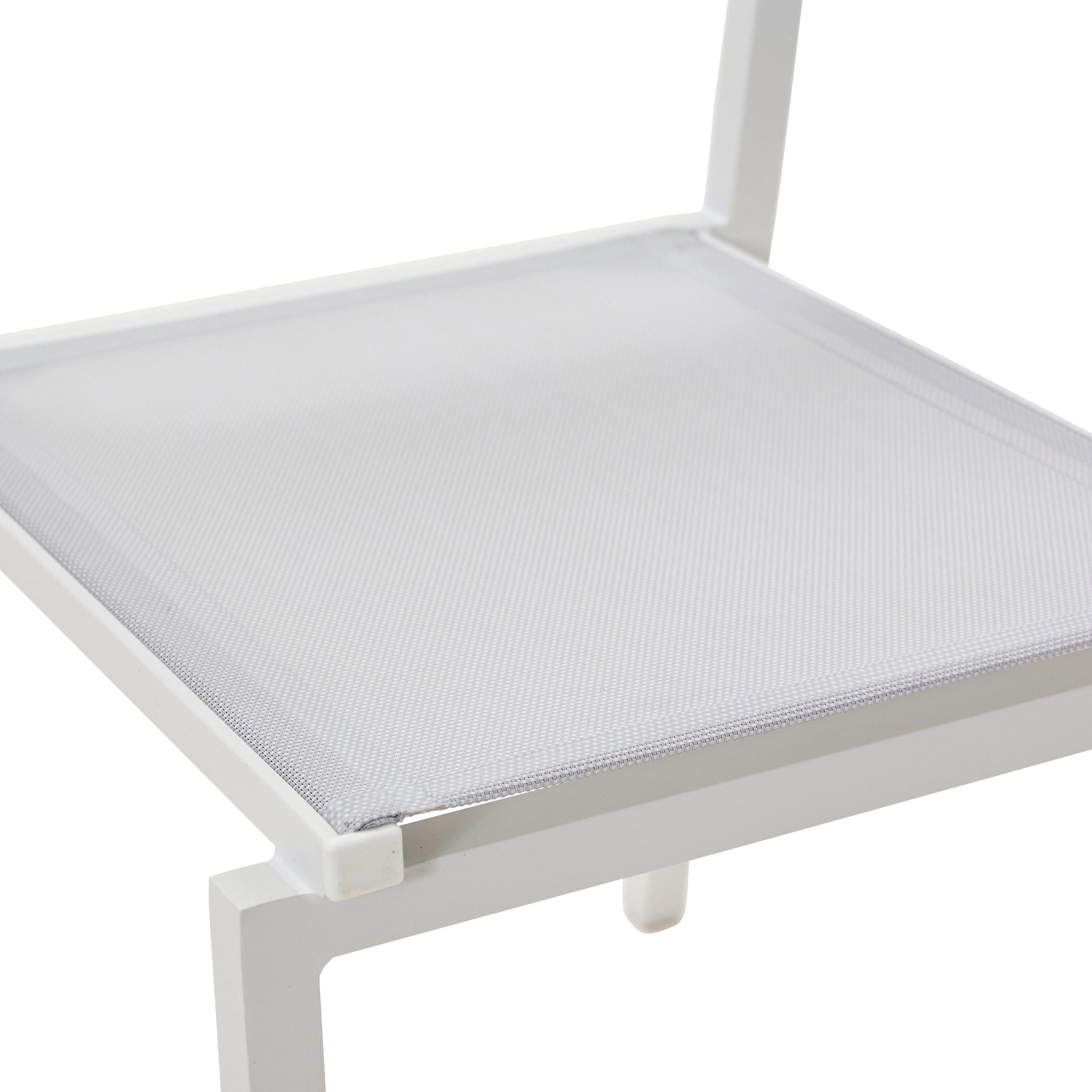 Sedia da giardino Lyra Beta NATERIAL, struttura e seduta in alluminio bianco - 7