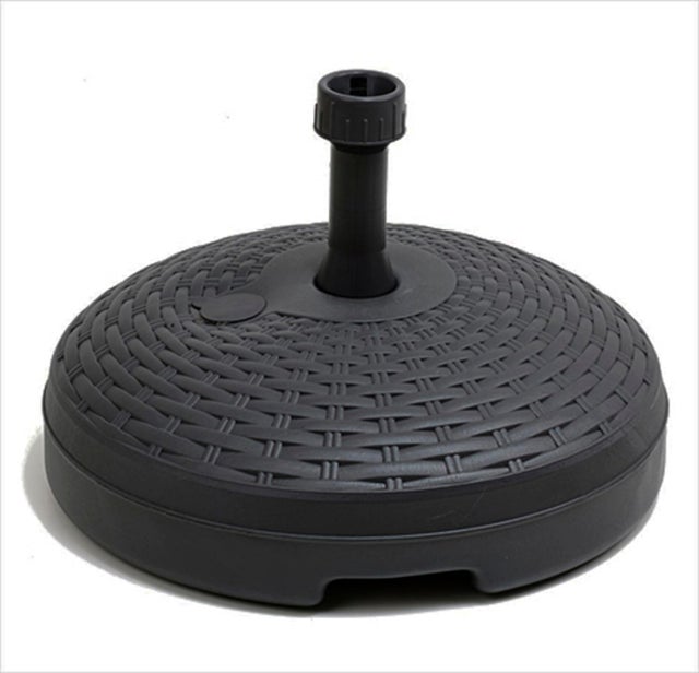Pie de parasol redondo de polipropileno antracita rellenable de 20L