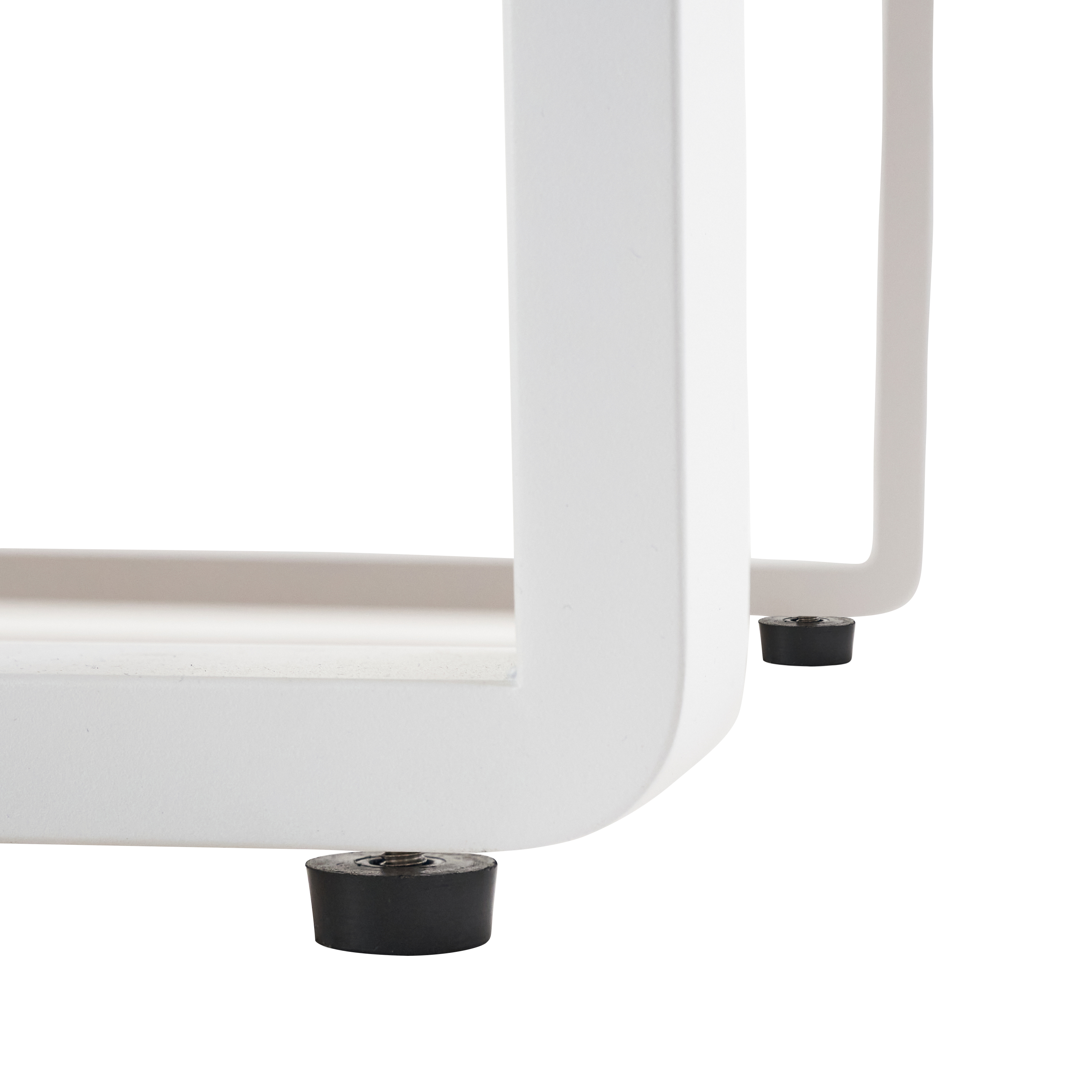 Mesa de centro de jardín de aluminio Persea blanco de 70x35.2x70 cm - 7