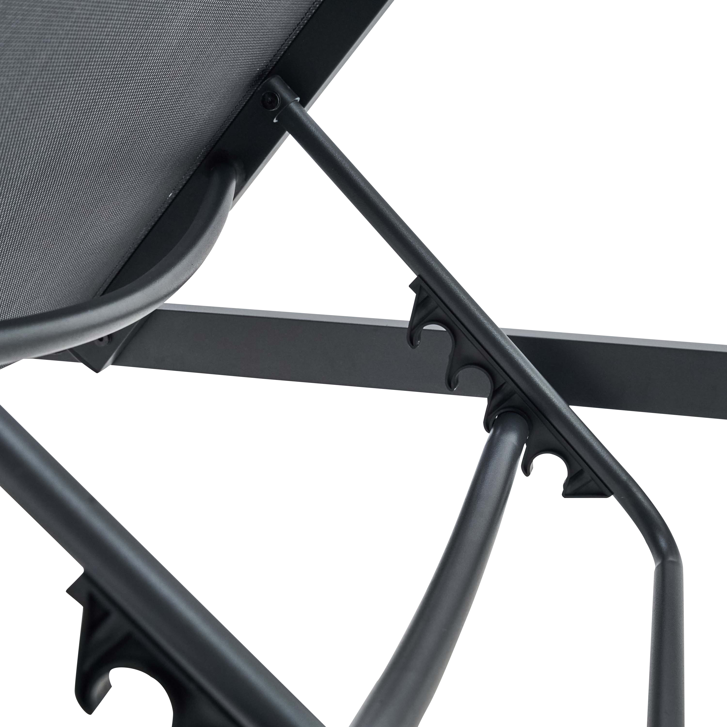 Lettino senza cuscino NATERIAL in alluminio grigio e seduta grigio - 12