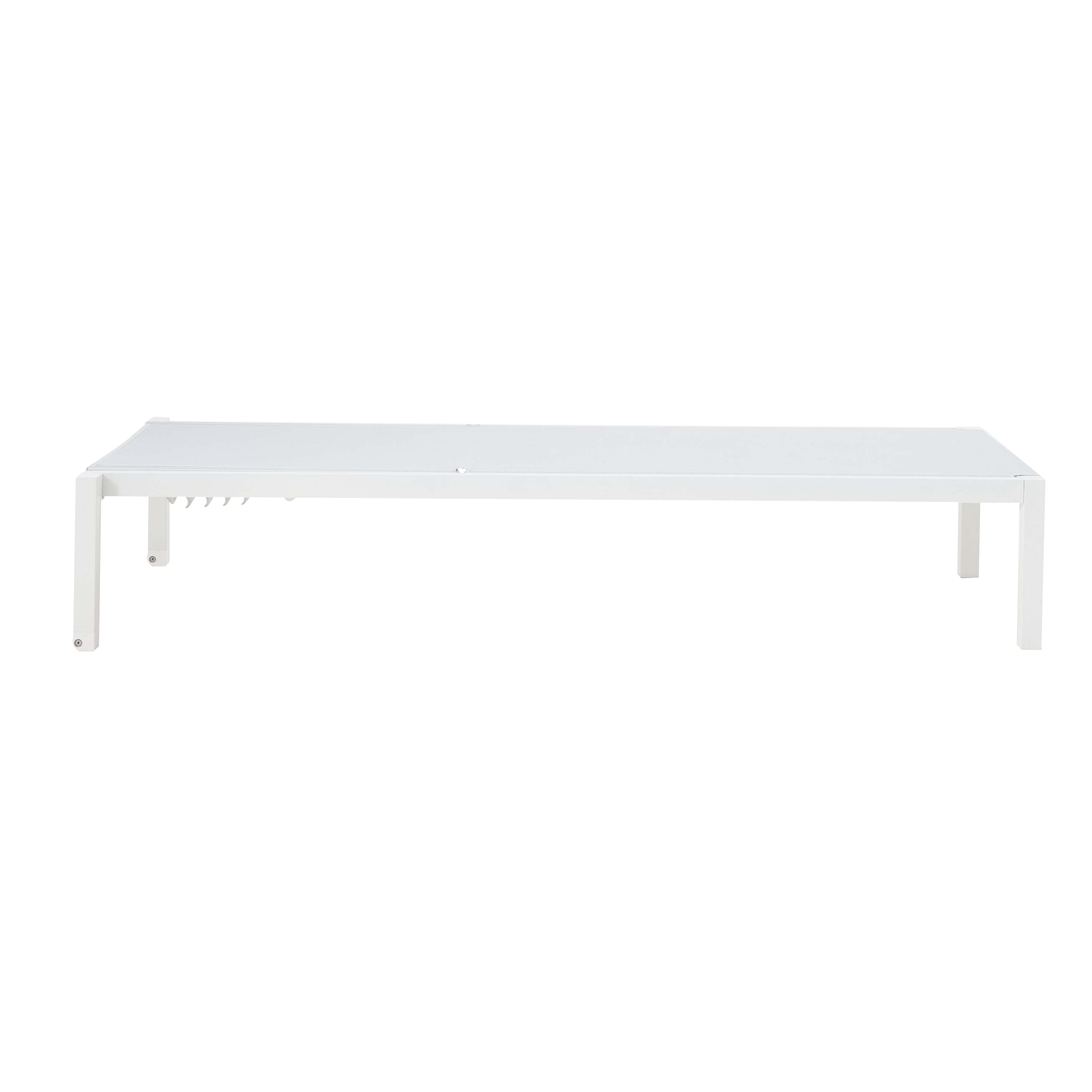 Tumbona sin cojín de jardín Lyra de aluminio blanco 75x103x200 cm - 4